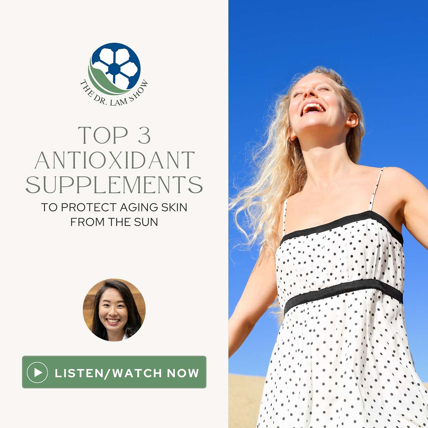 Top 3 Antioxidant Supplements to Protect Aging Skin from the Sun