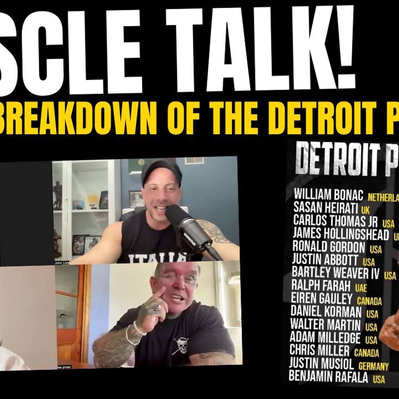 Muscle Talk! Breakdown of the Detroit Pro episode artwork