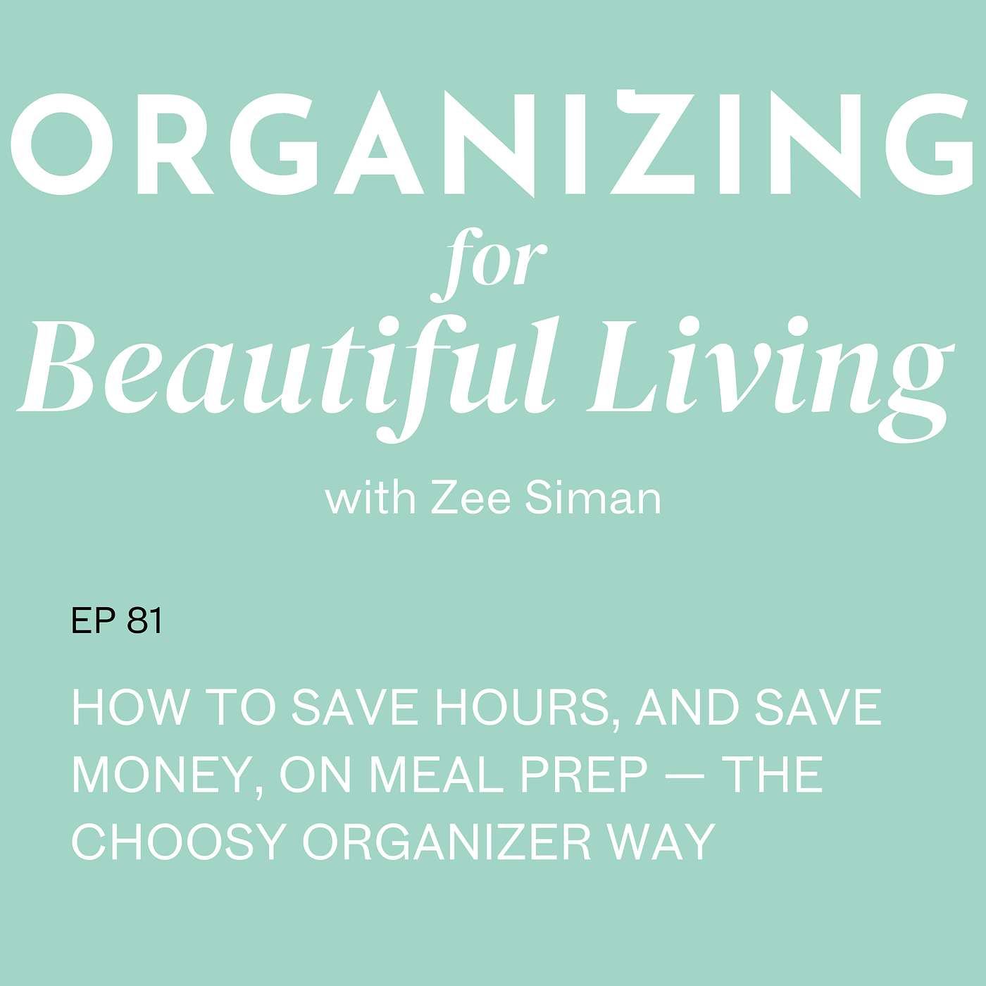 081. How to Save Hours, and Save Money, on Meal Prep — The Choosy Organizer Way