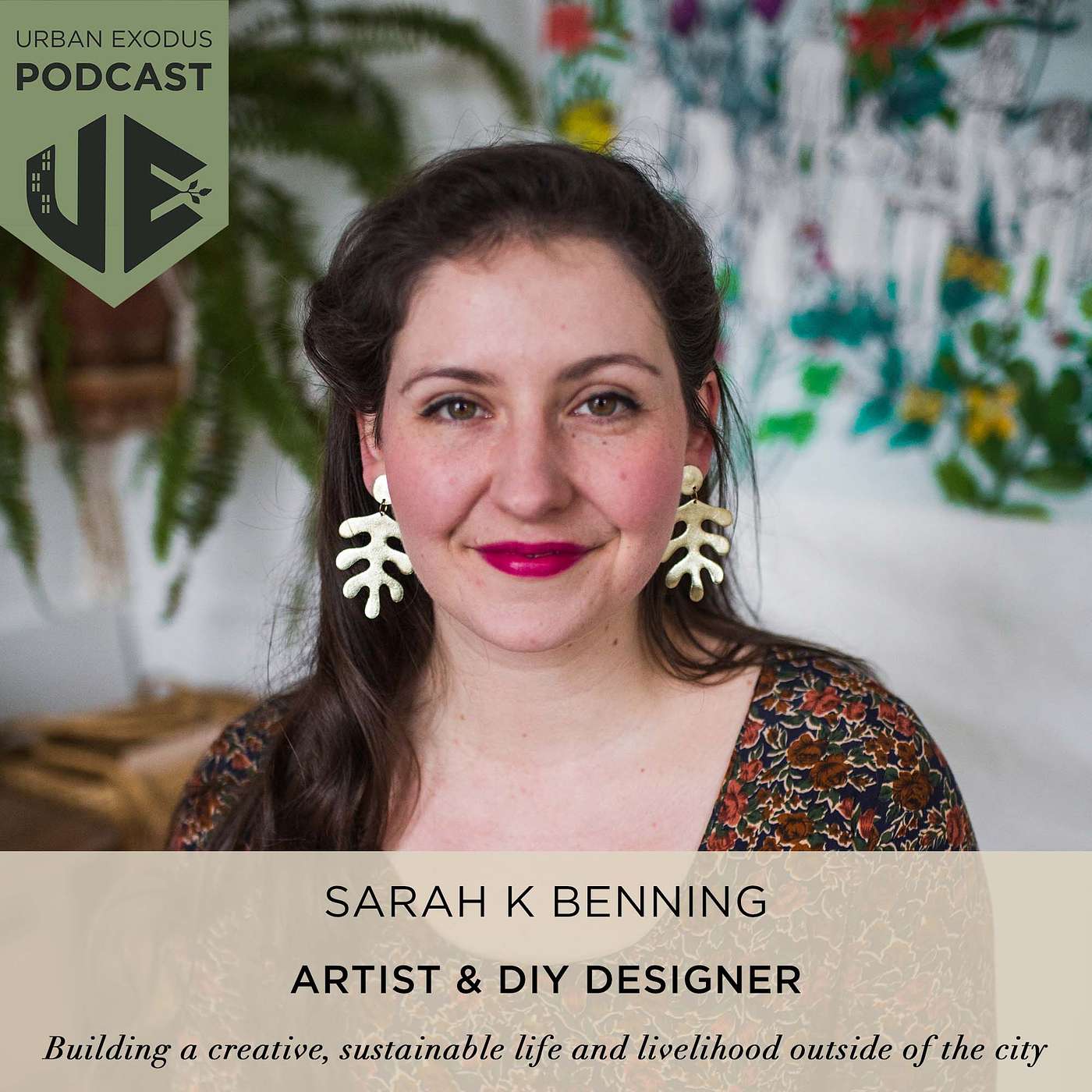 E28: A contemporary embroidery artist builds a thriving creative business and life outside of the city | Sarah K. Benning in Keene, NH episode artwork