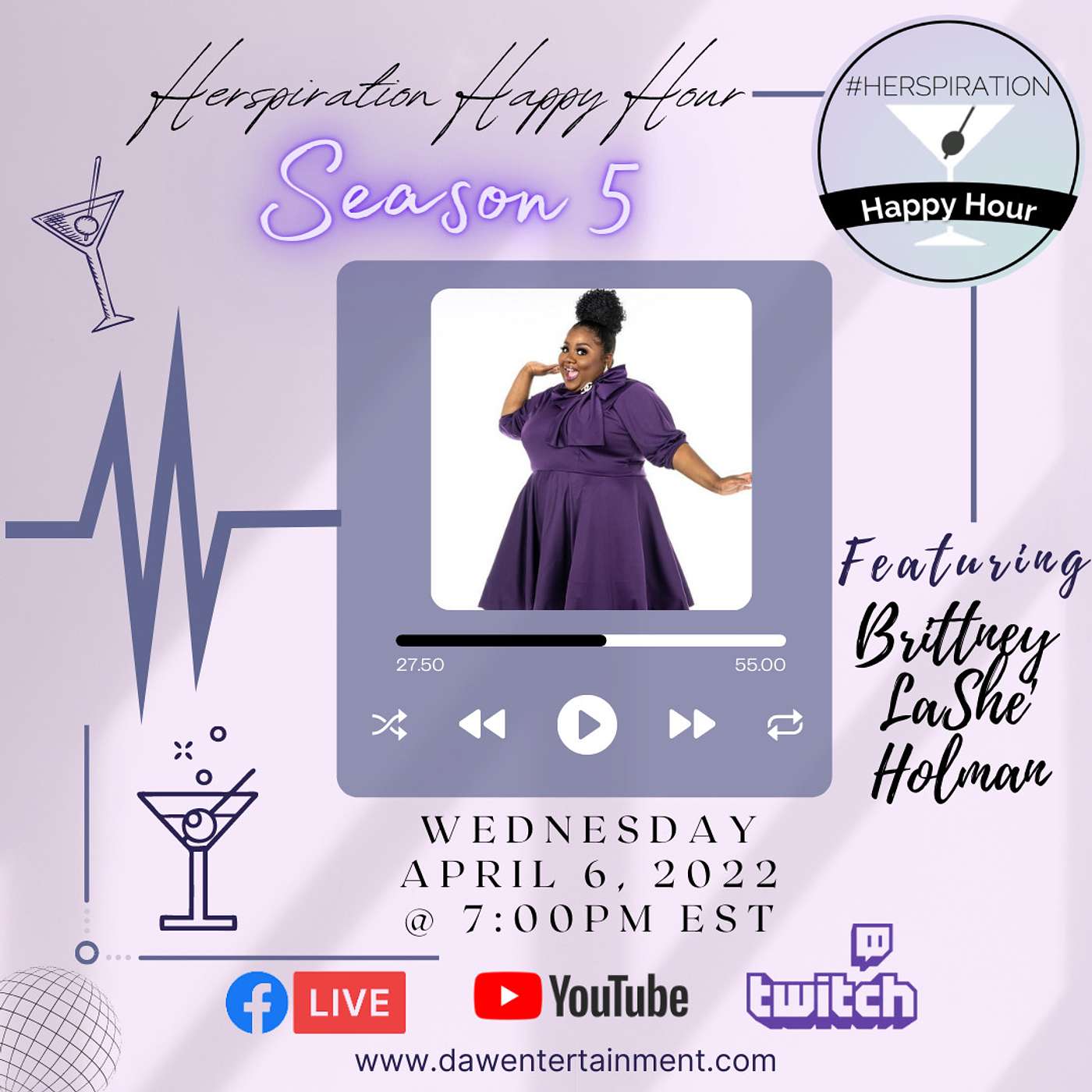 Herspiration Happy Hour Season 5, Episode 14, I Am Lavish w/ Brittney LaShe' Holman episode artwork