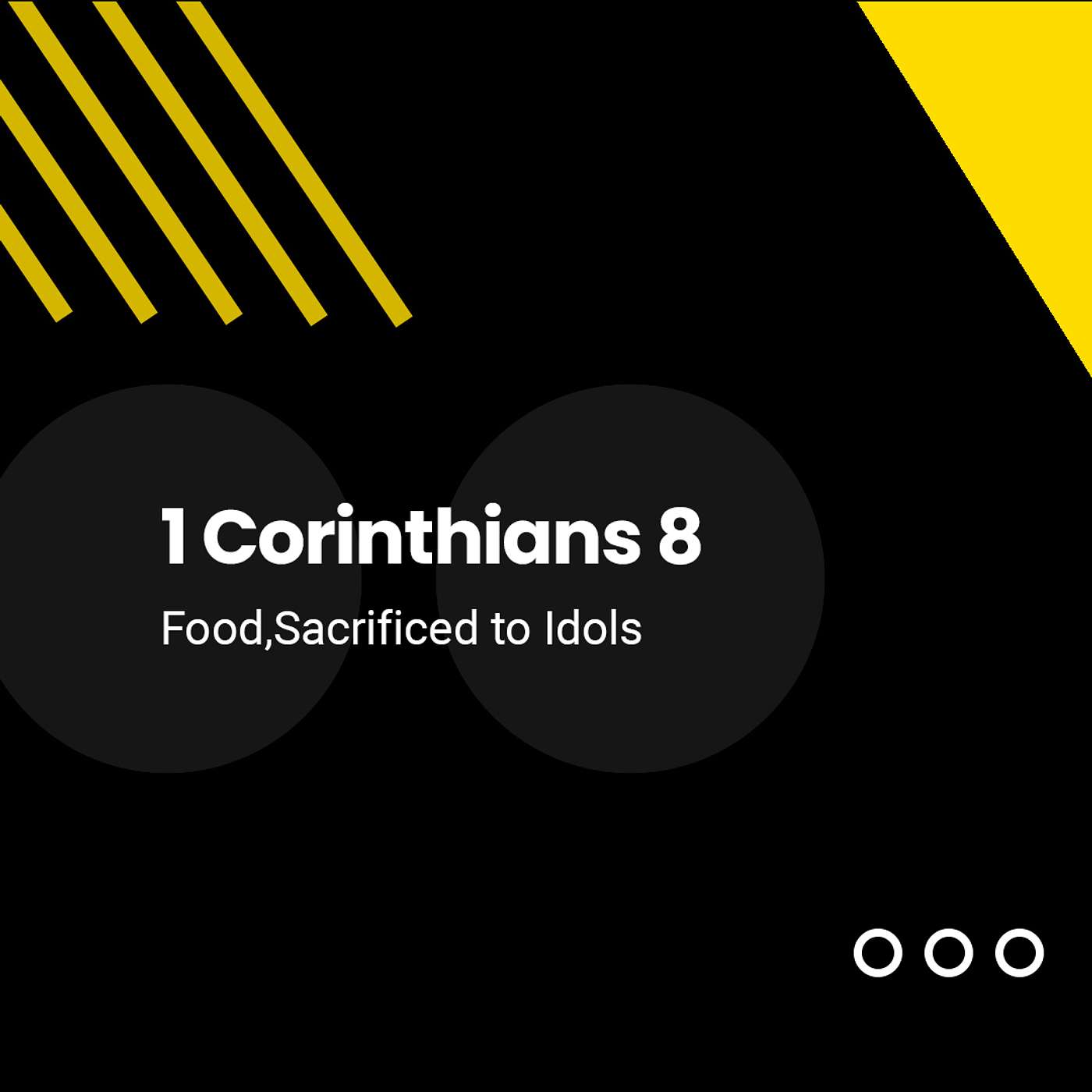 1 Corinthians 8 - Food Sacrificed to Idols
