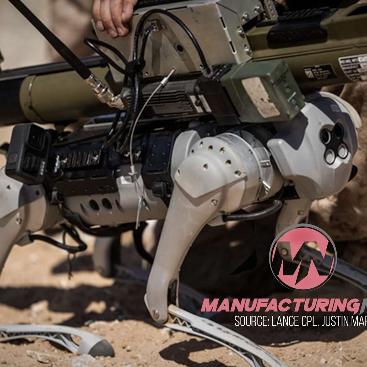 Marines Test Robot Goat with Rocket Launcher