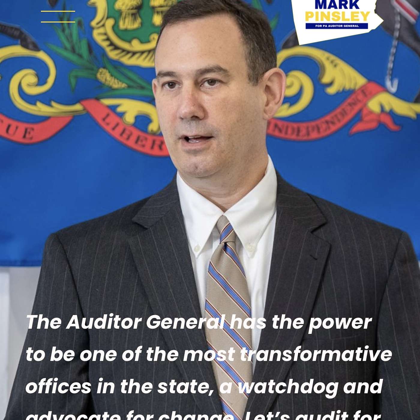 Candidate Mark Pinsley For Auditor General, To Help Parents Protect Their Children