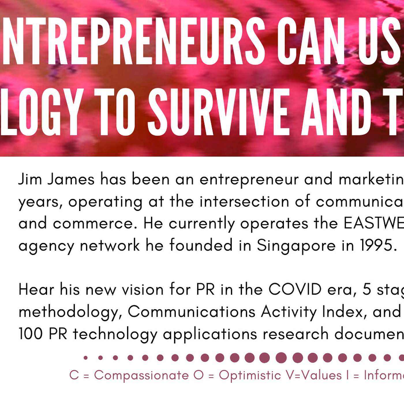 How can entrepreneurs survive and thrive using PR technology during COVID Times?