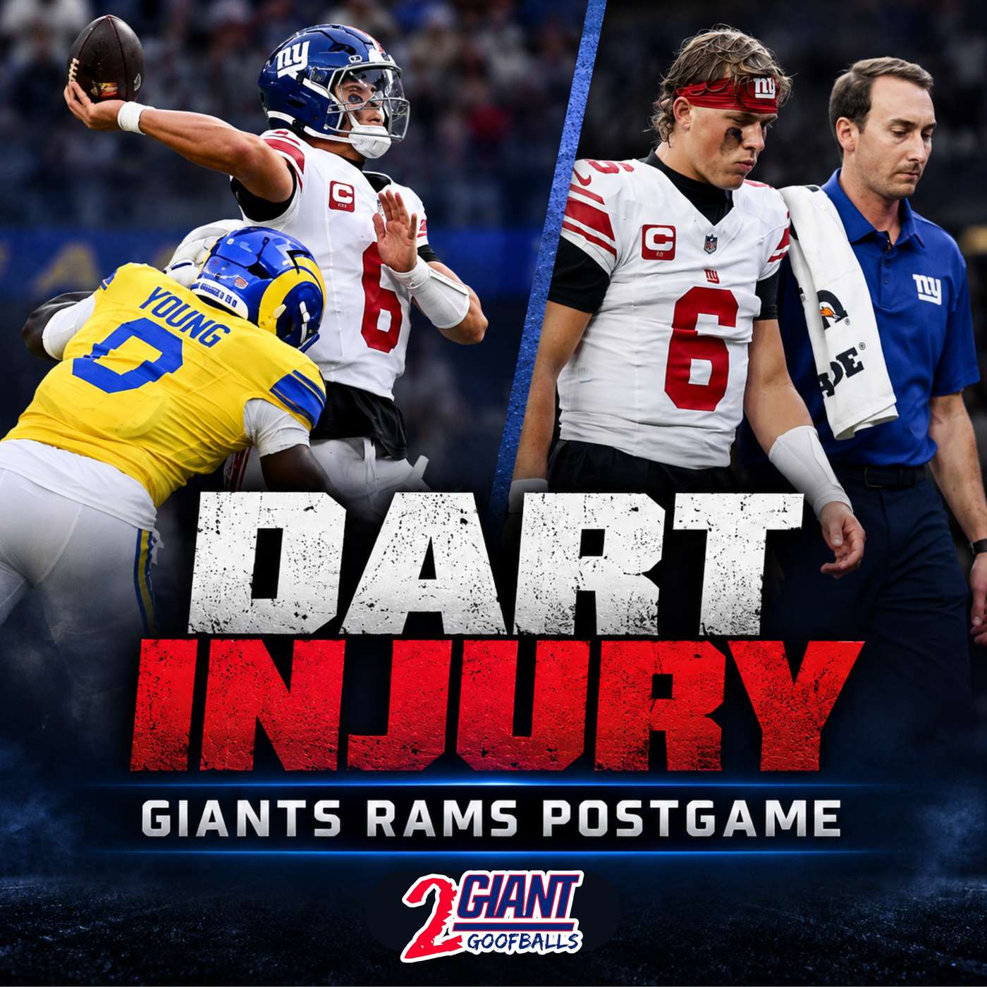 Jaxson Dart Injury Update - Giants vs Rams Postgame