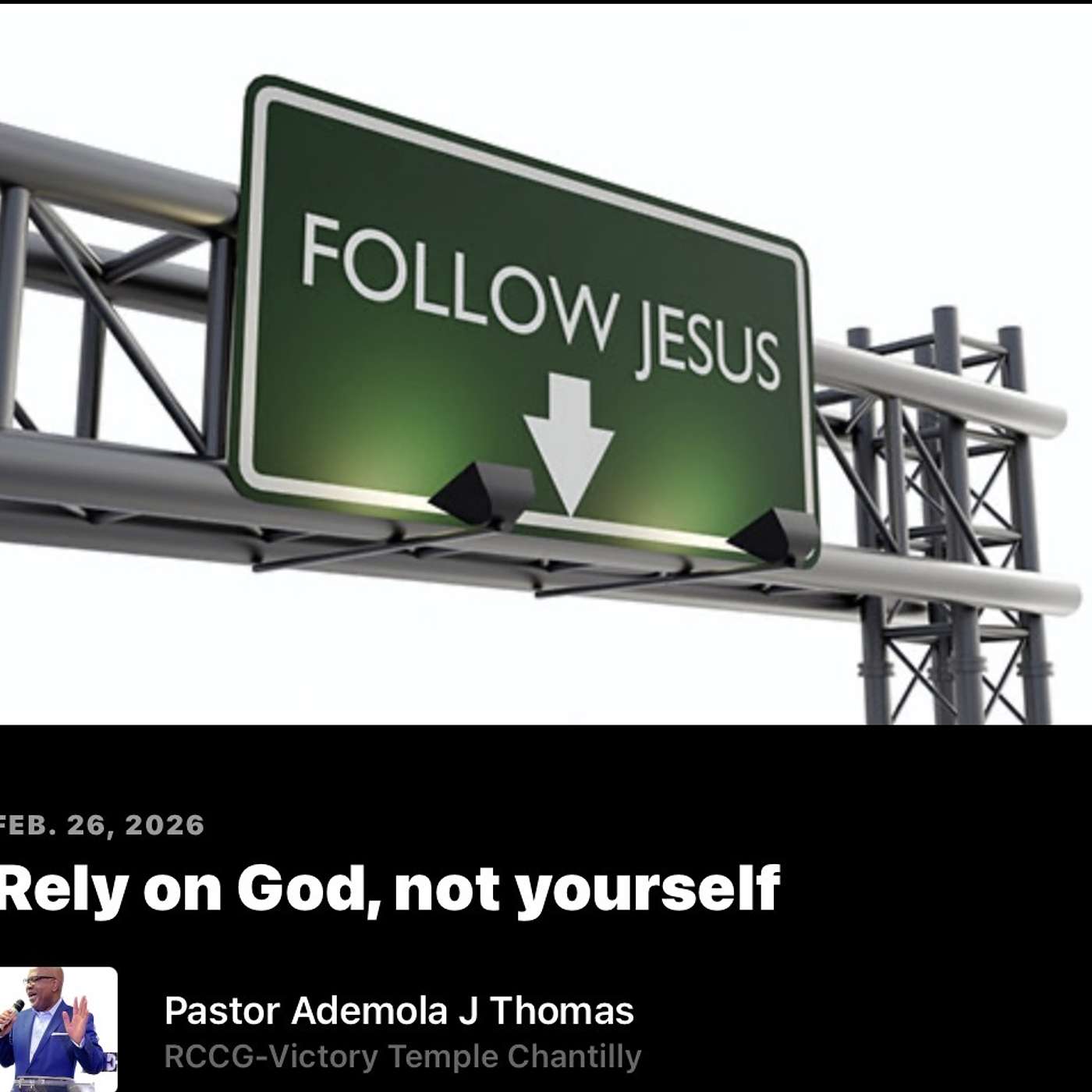Rely on God, not yourself. episode artwork