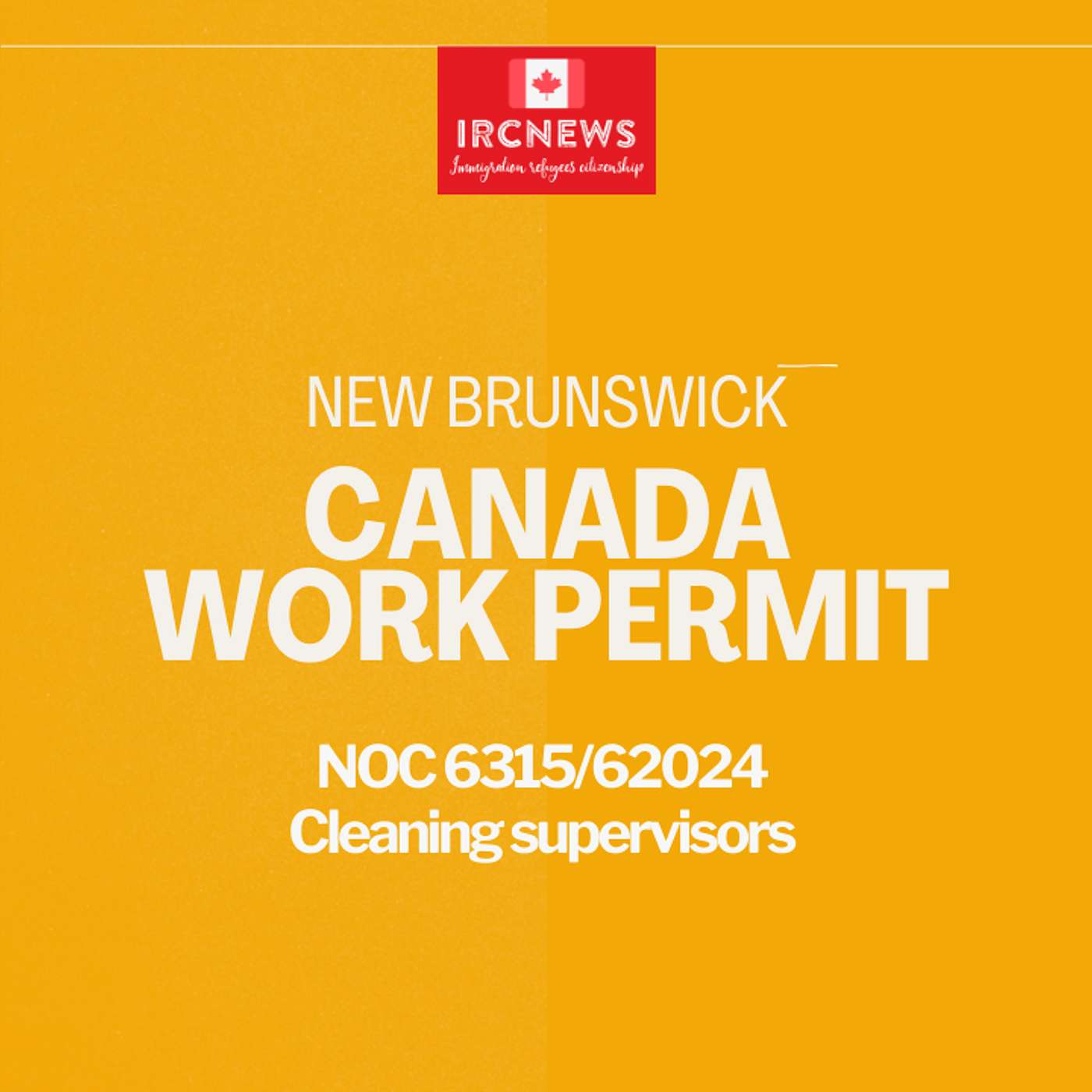 Canada Immigration New Brunswick NOC 6315/62024 Cleaning supervisors Work Permits episode artwork