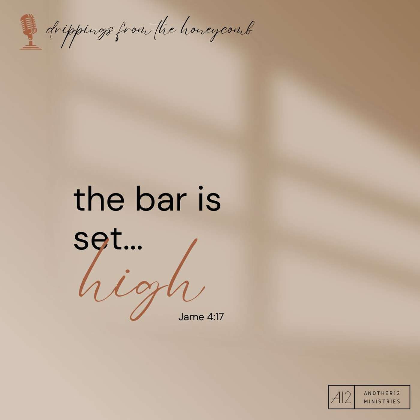 The bar is set...HIGH (James 4:17)