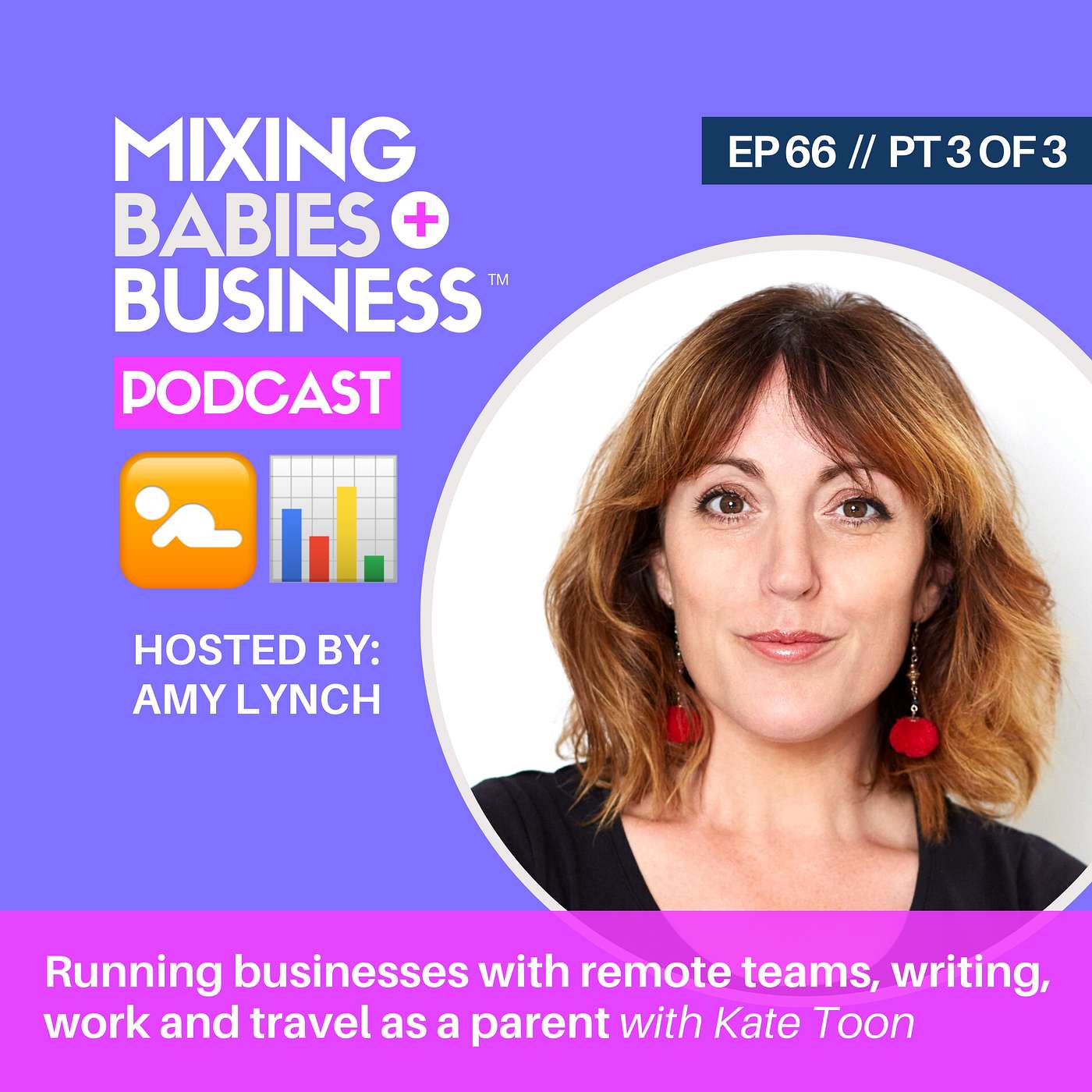 066 | Running businesses with remote teams, writing, work and travel as a parent with Kate Toon | PT 3