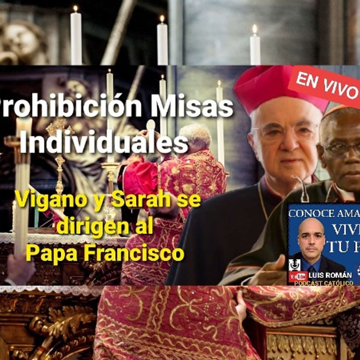 Episodio 463: 🚫 Prohibición Misa Individuales y Tradicional 😪 Sarah y Vigano se dirigen al Papa😯 con Luis Román episode artwork