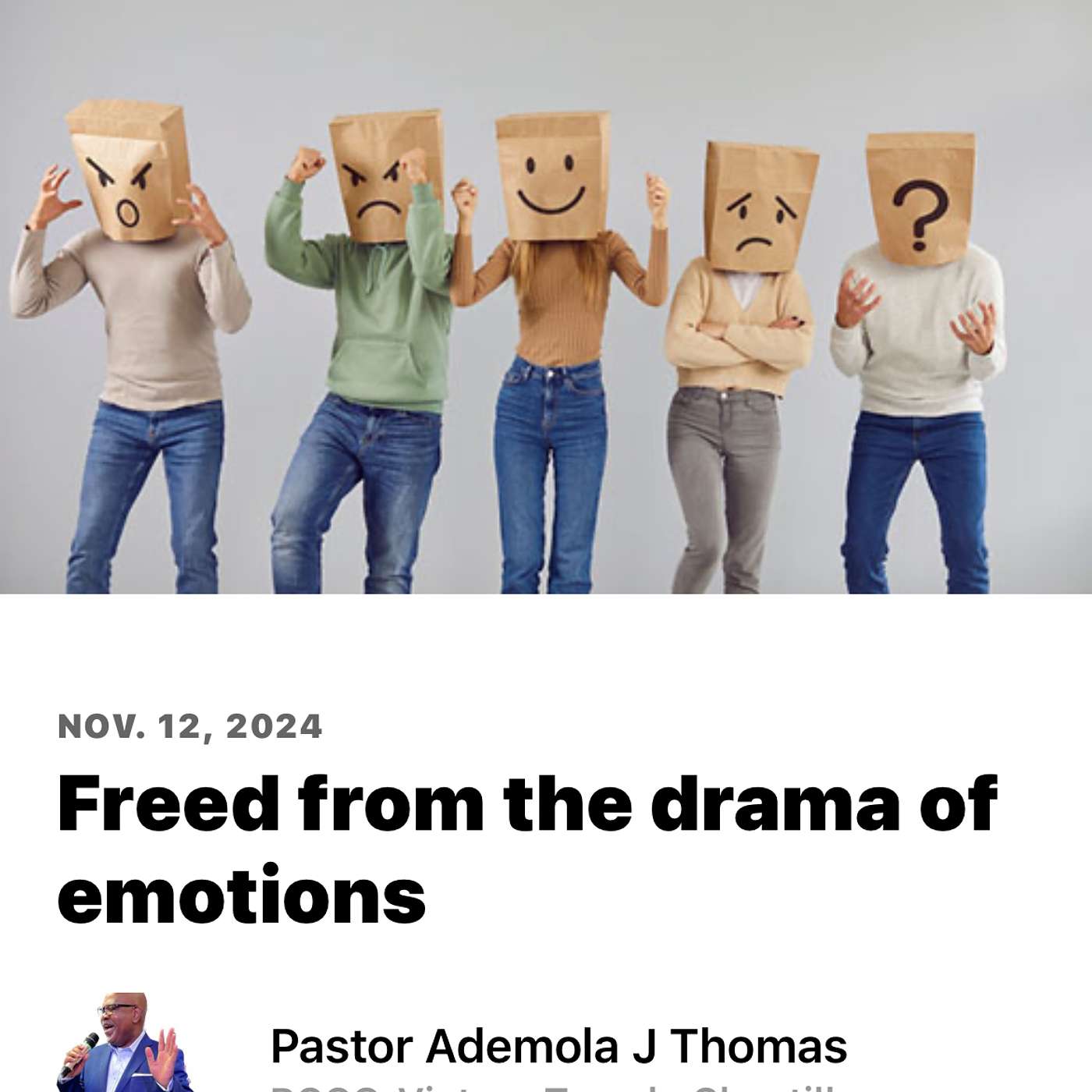 Freed from the drama of emotions episode artwork