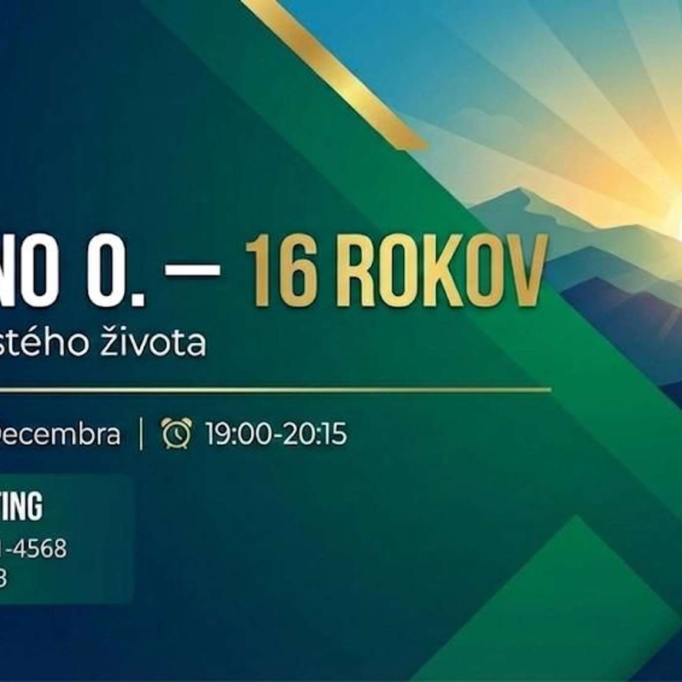 16 rokov výročie čistého života - Lubeno O. (SK) - 2. 12. 2025 episode artwork