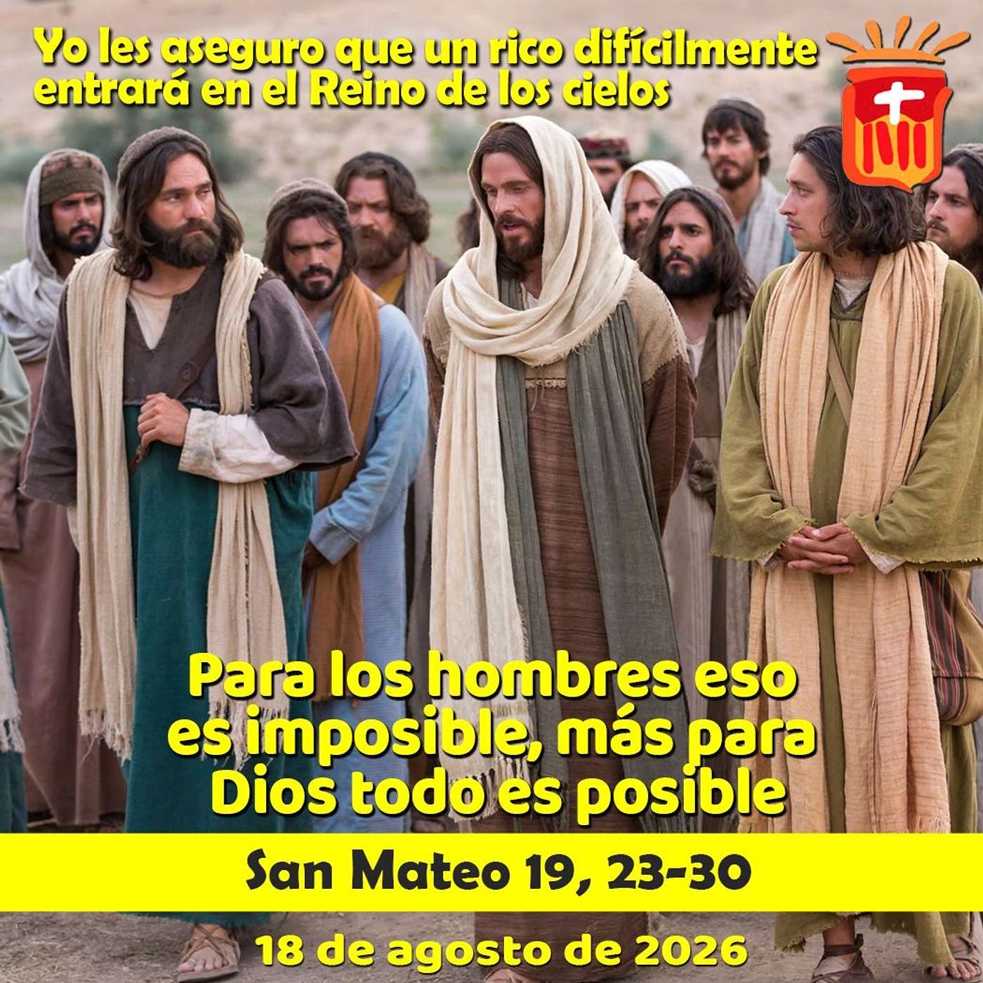 2028-08-18 San Mateo 19, 23-30: Martes XX Ordinario