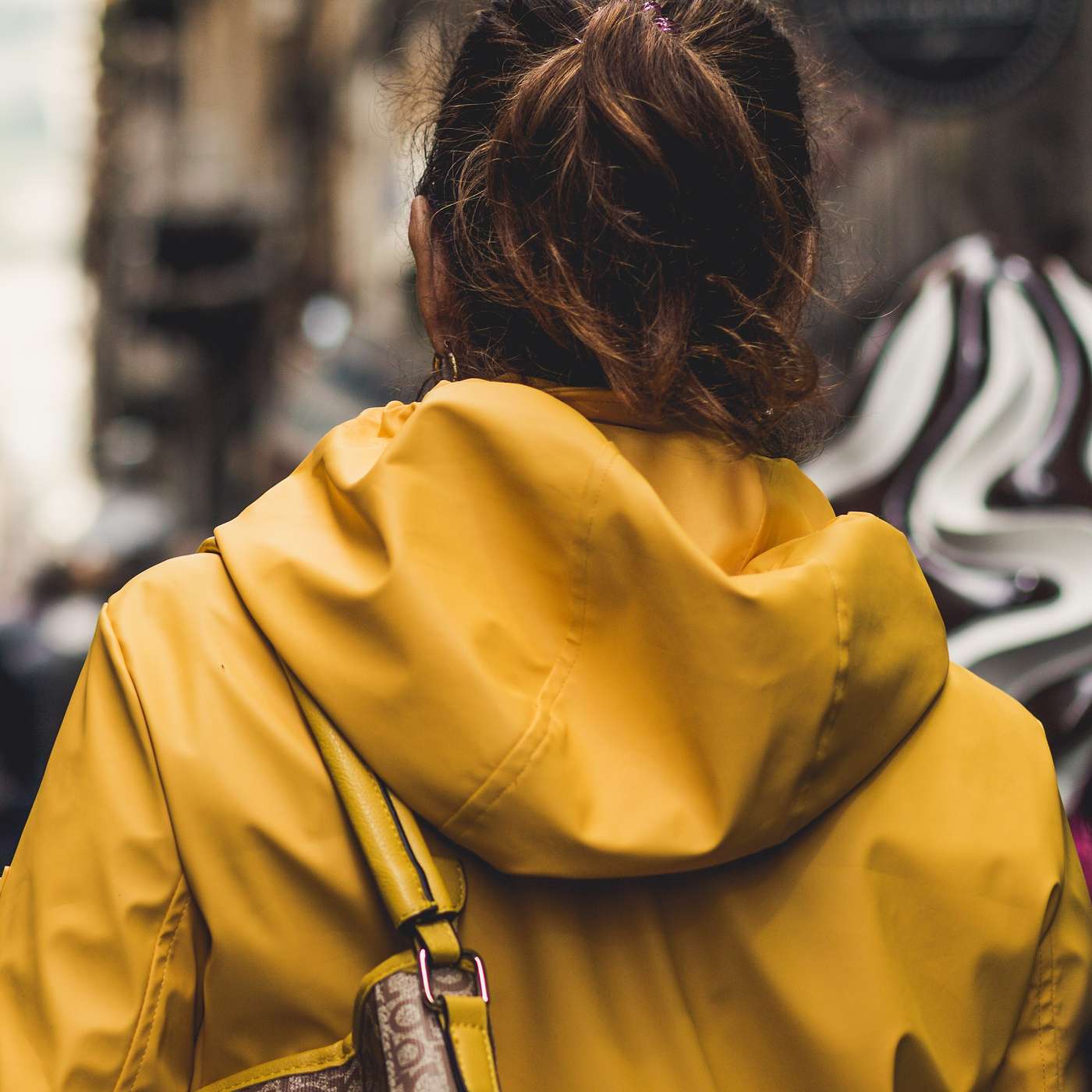 The Lady in the Yellow Jacket (and her dog)