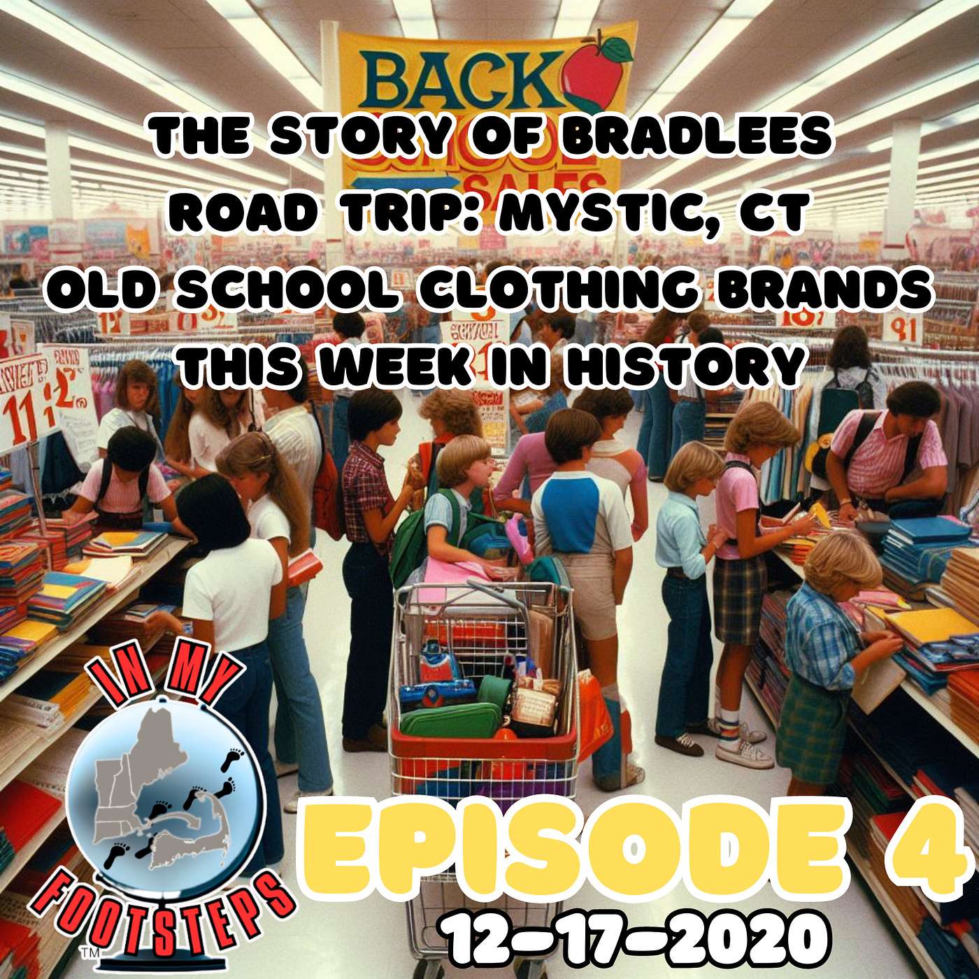 Episode 4: The Story of Bradlees, Mystic CT, Retro Clothing Brands, This Week In History (12-17-2020)