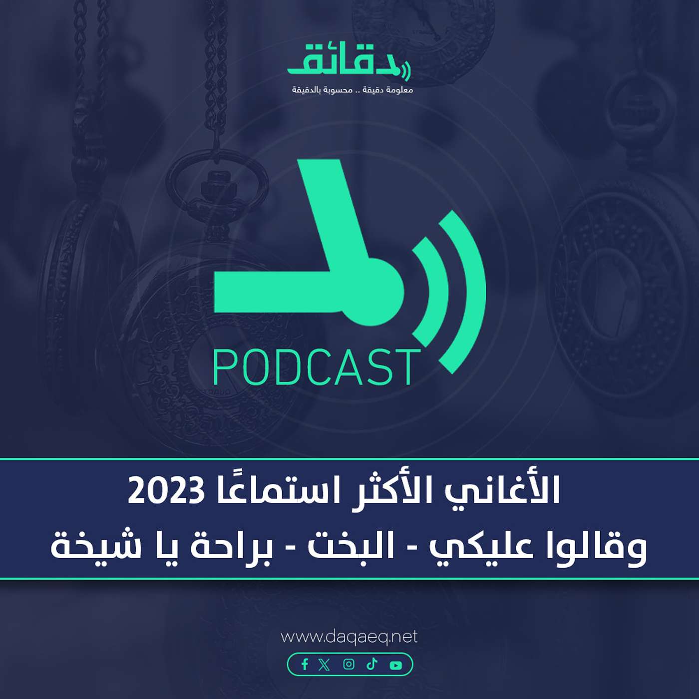 بودكاست | الأغاني الأكثر استماعًا 2023: وقالوا عليكي "لحن حلو" - البخت "حالة حلوة" - براحة يا شيخة "كلمات حلوة"