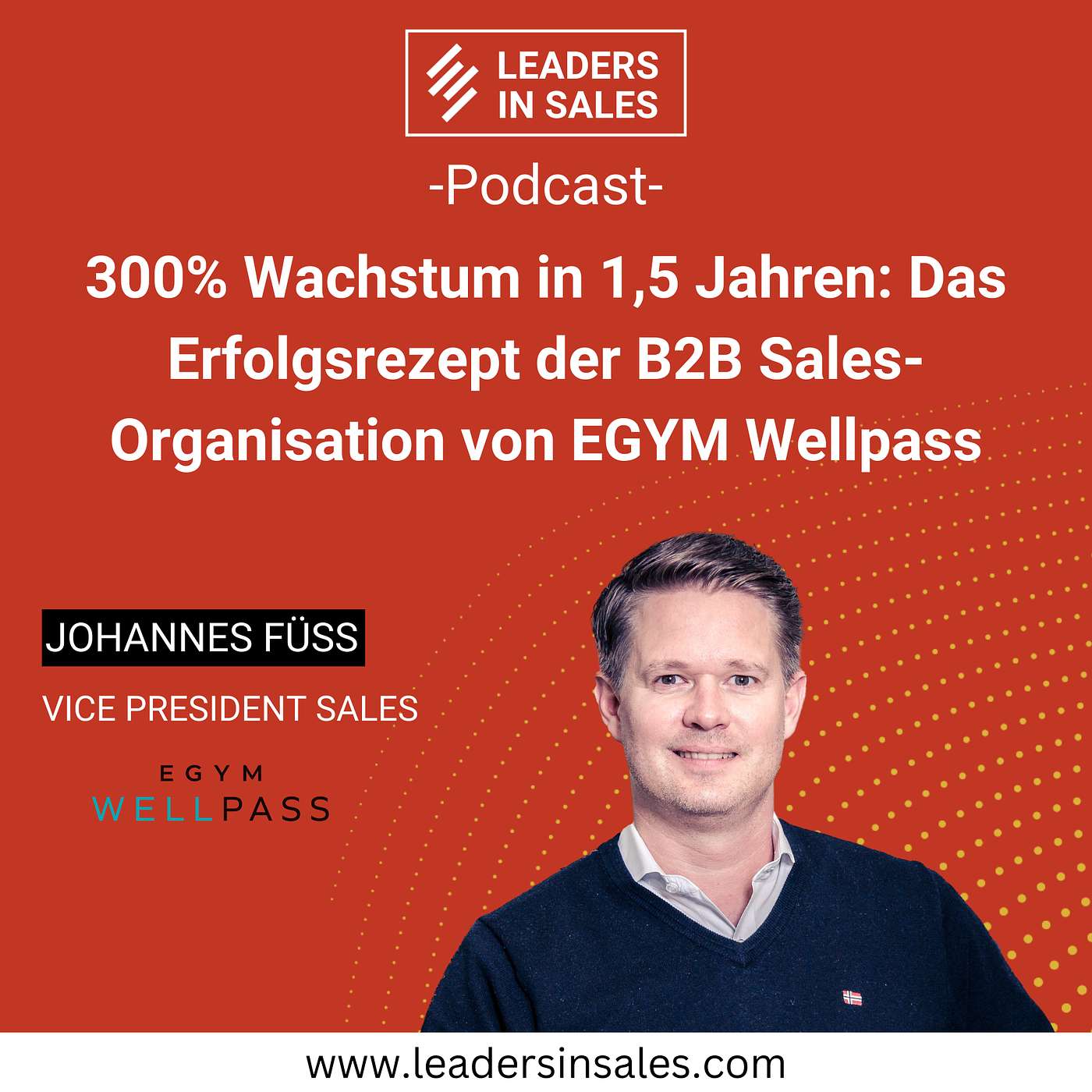 Ep 68 - Johannes Füß - 300% Wachstum in 1,5 Jahren: Das Erfolgsrezept der B2B Sales-Organisation von EGYM Wellpass Ep 68 - Johannes Füß - 300% Wachstum in 1,5 Jahren: Das Erfolgsrezept der B2B Sales-Organisation von EGYM Wellpass