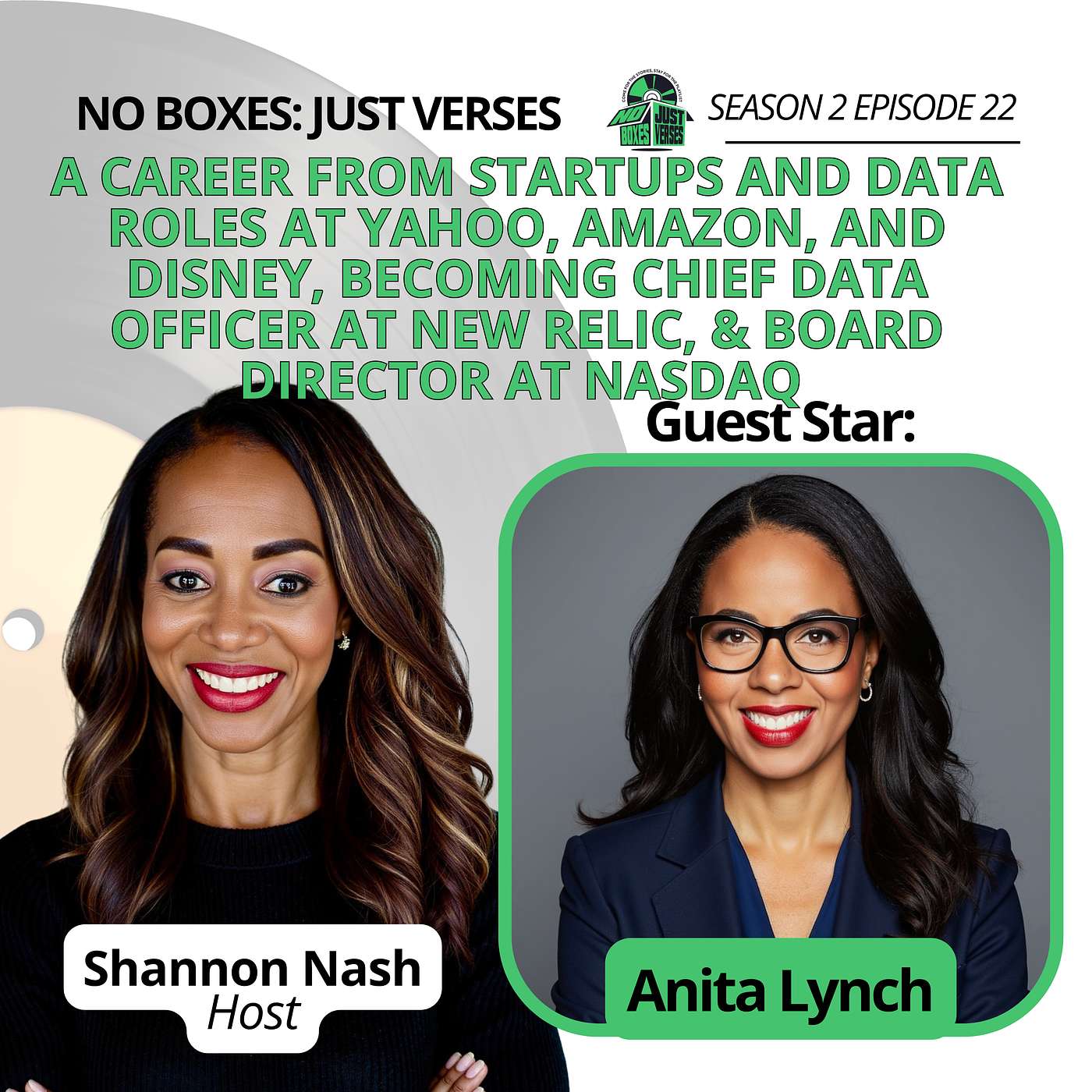 Anita Lynch on a Childhood Fascination with AI, a Career from Startups and Financial Services to Bain and Data Roles at Yahoo, Amazon, and Disney, Becoming Chief Data Officer at New Relic, and Now a Board Director at Nasdaq episode artwork