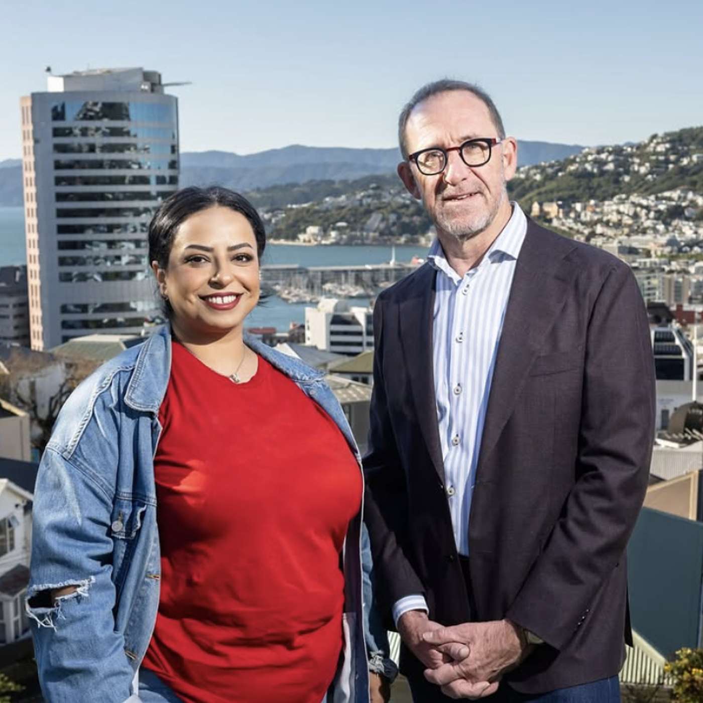 Andrew Little and Afnan Al-Rubayee