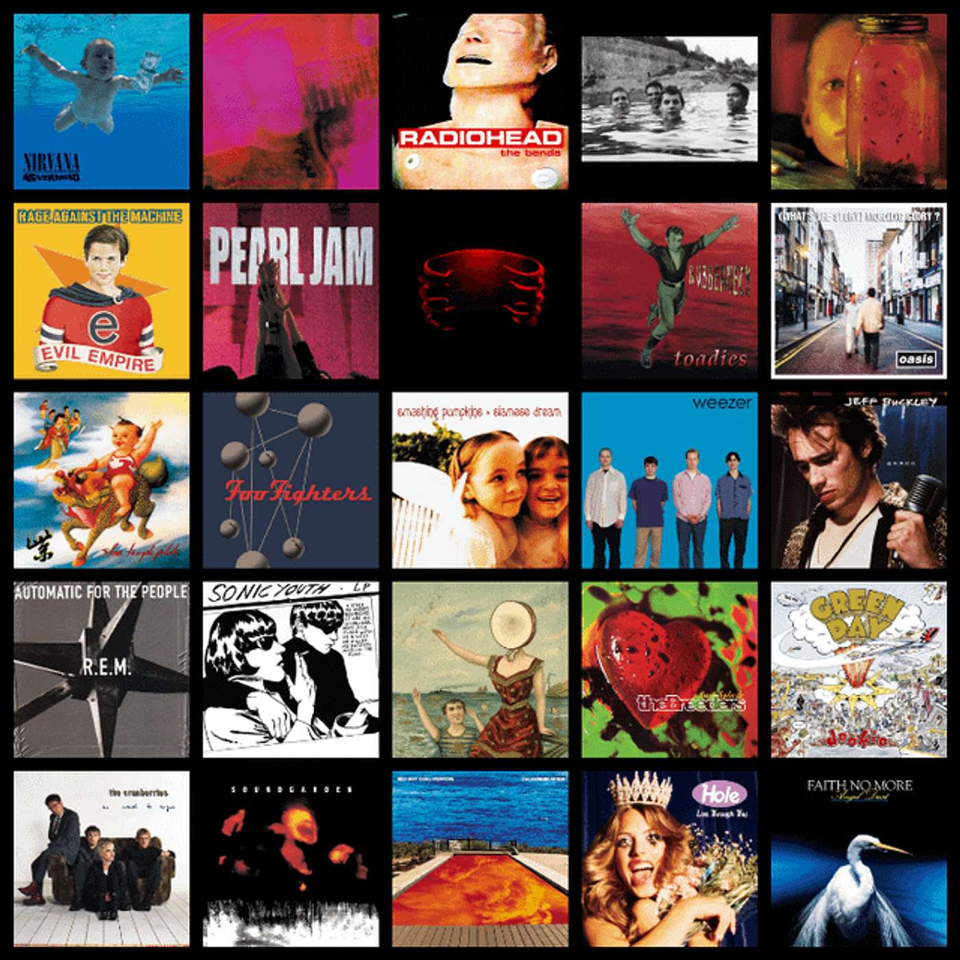 Top 7 Albums from the 1990's!!