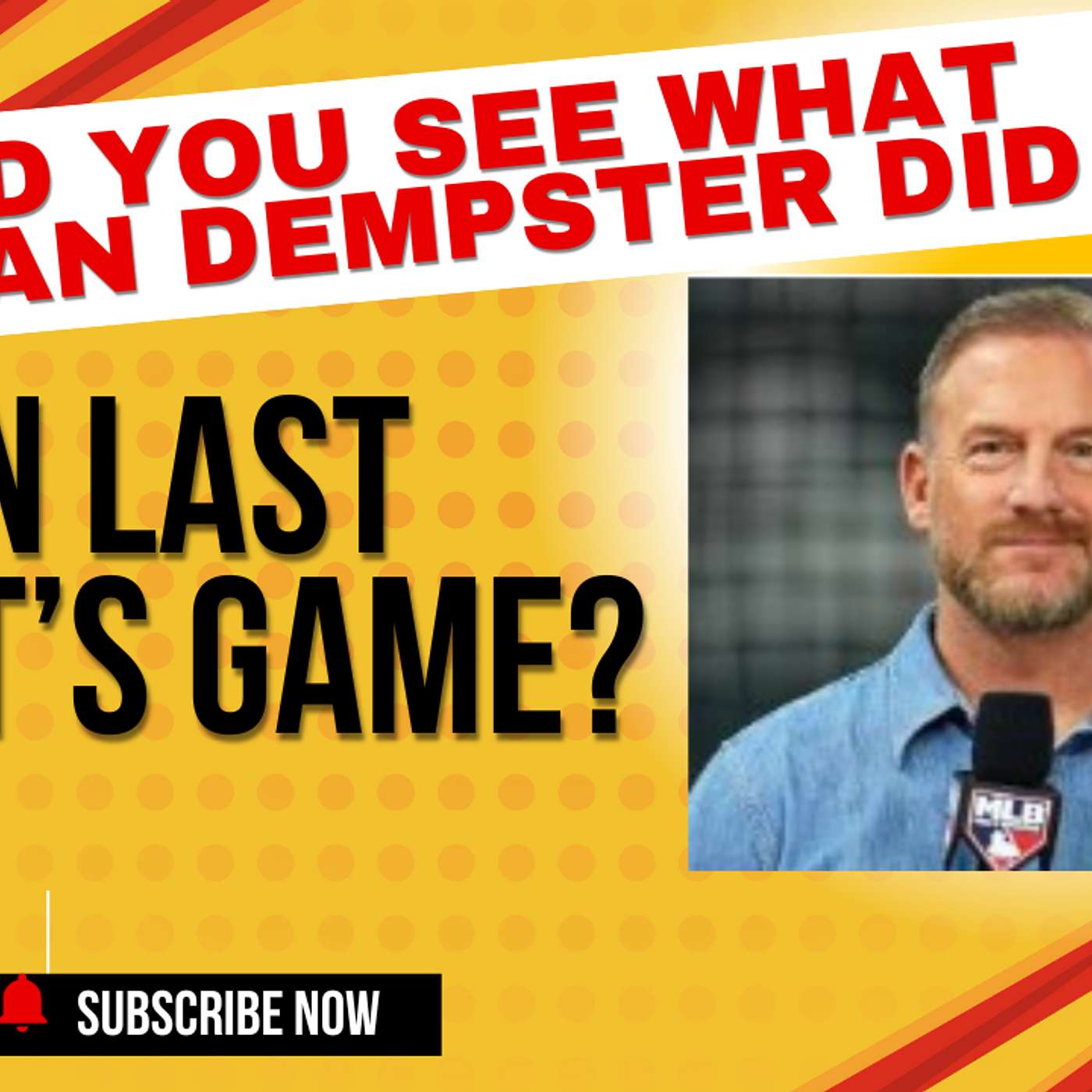 Did You See What Ryan Dempster Did on Last Night's Broadcast? (Cubs fans and all MLB fans noticed!)