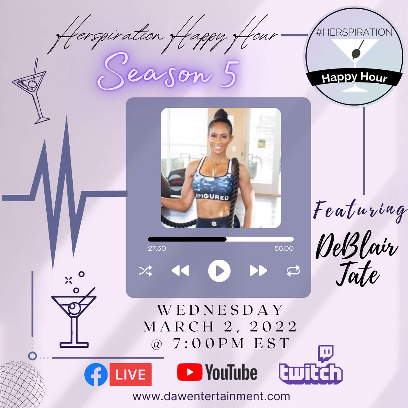 Herspiration Happy Hour, Season 5, Eps 9: The Future is 8Figure & Activism w/ DeBlair Tate episode artwork