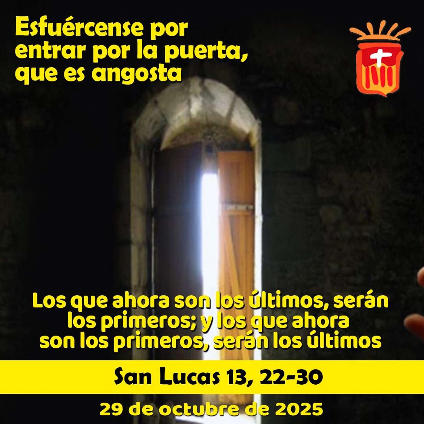 2025-10-29 San Lucas 13, 22-30: Miércoles XXX Ordinario
