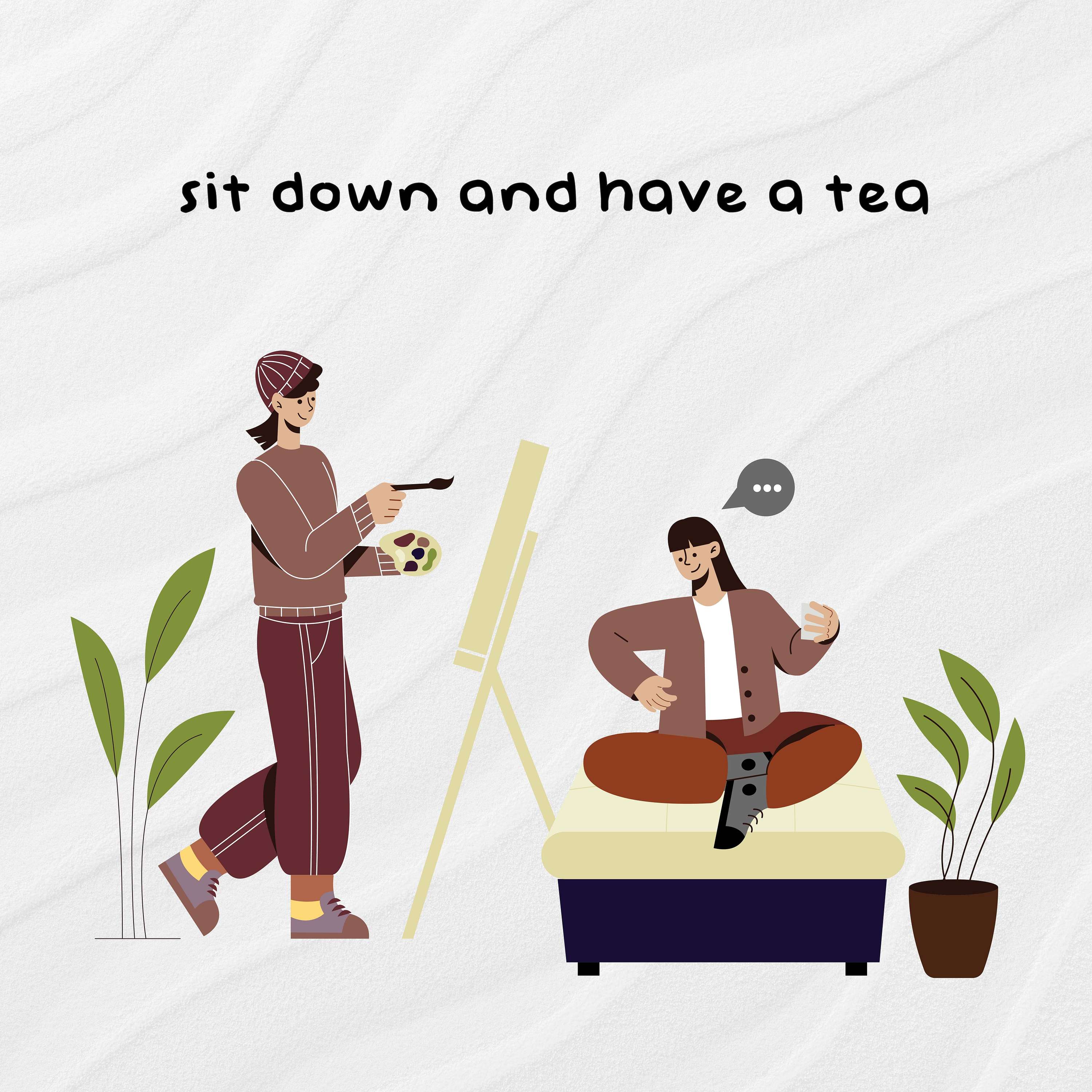 Sit Down and Have A Tea from Wolfgang and Luke Art Gallery