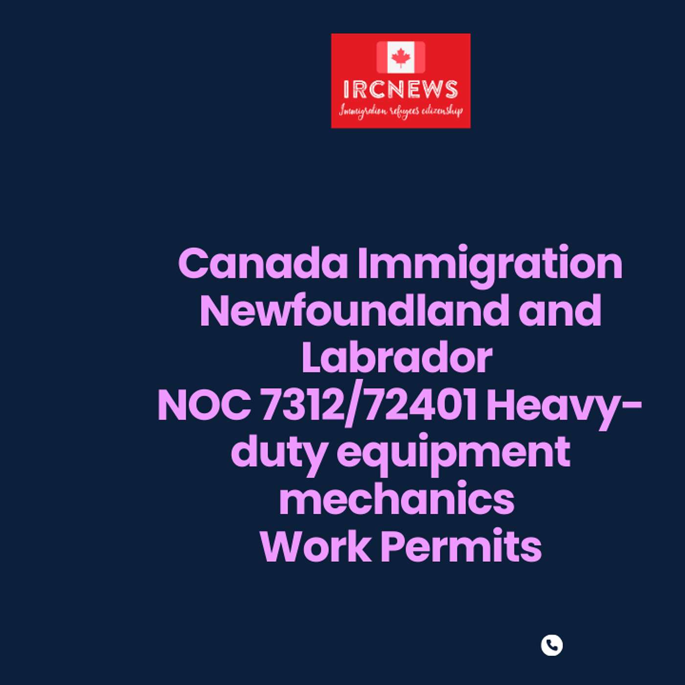 Canada Immigration Newfoundland and Labrador NOC 7312/72401 Heavy-duty equipment mechanics Work Permits episode artwork