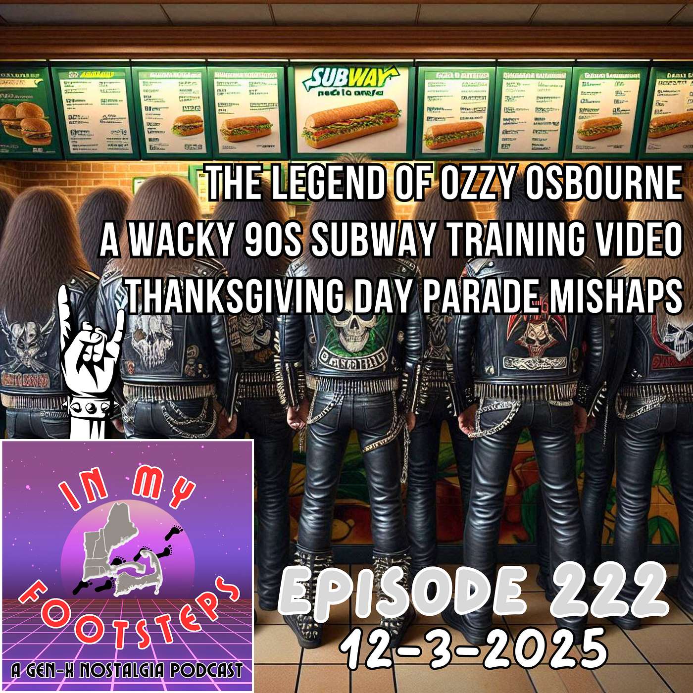 Episode 222: Remembering Ozzy Osbourne, A Hilarious 90s Subway Employee Training Video, Thanksgiving Day Parade Mishaps(12-3-2025)