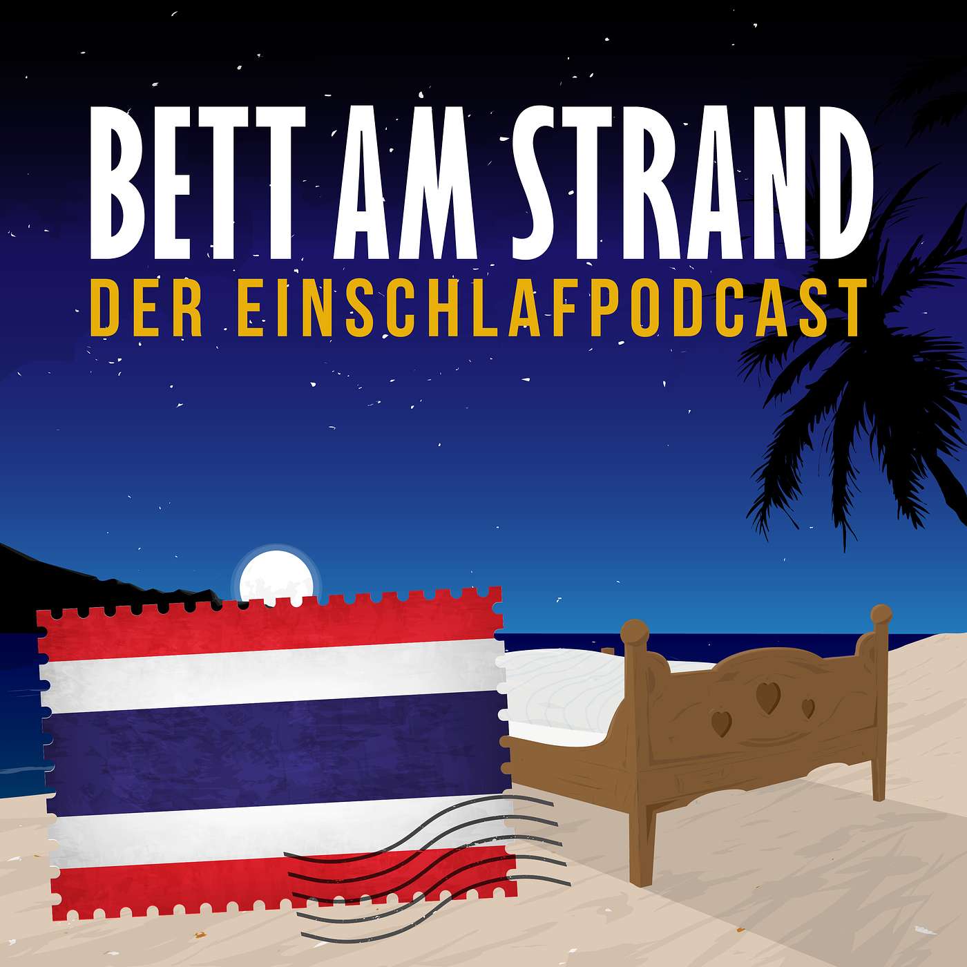 Bett am Strand | Einschlafen zu Reisegeschichten