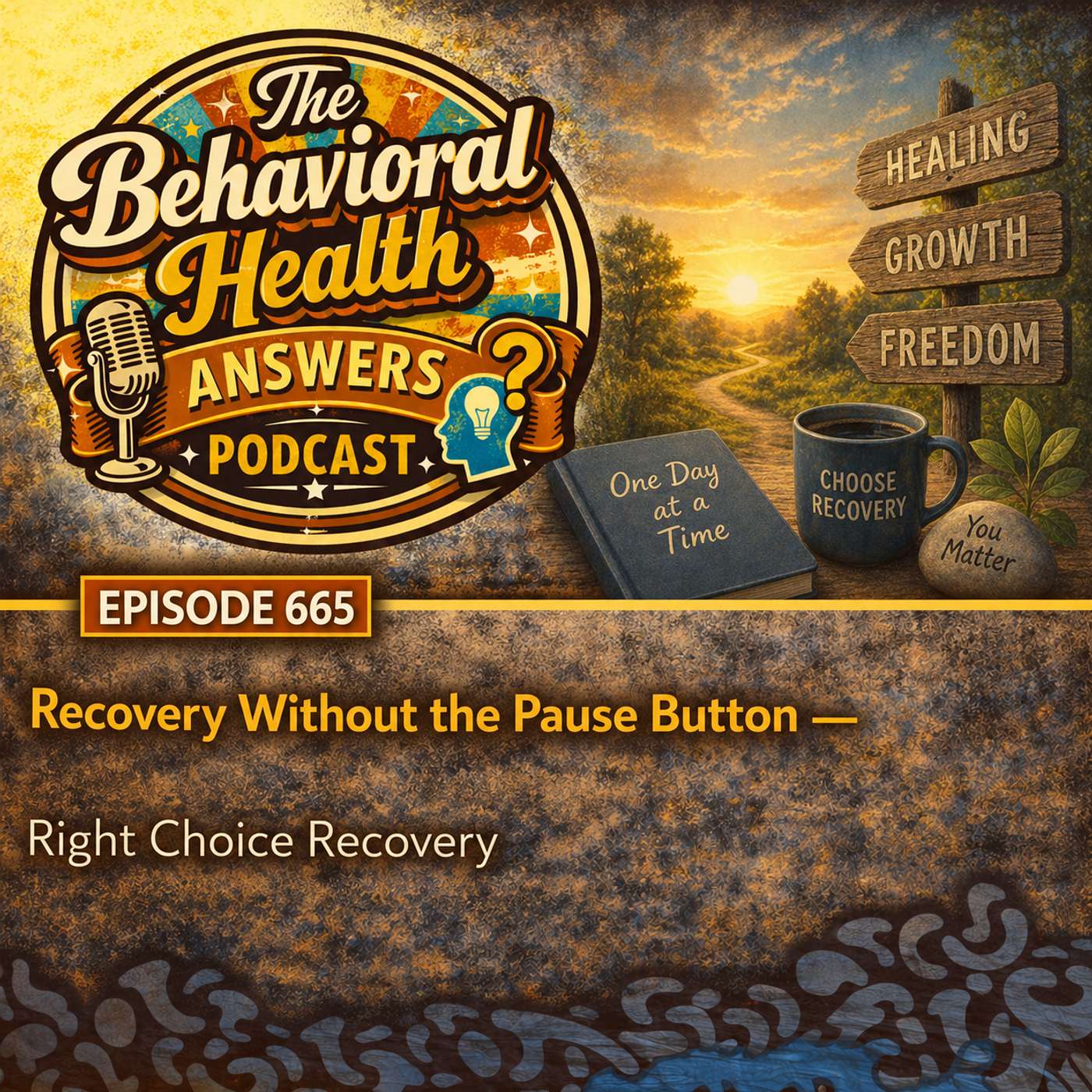 Episode 665: Recovery Without the Pause Button | Right Choice Recovery episode artwork