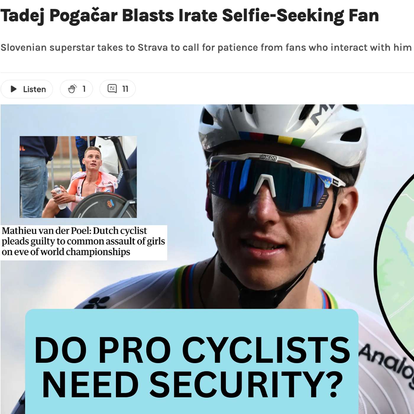 Tadej, Jonas, and MVDP vs Fans - How Should Fans Interact with Pro Riders?