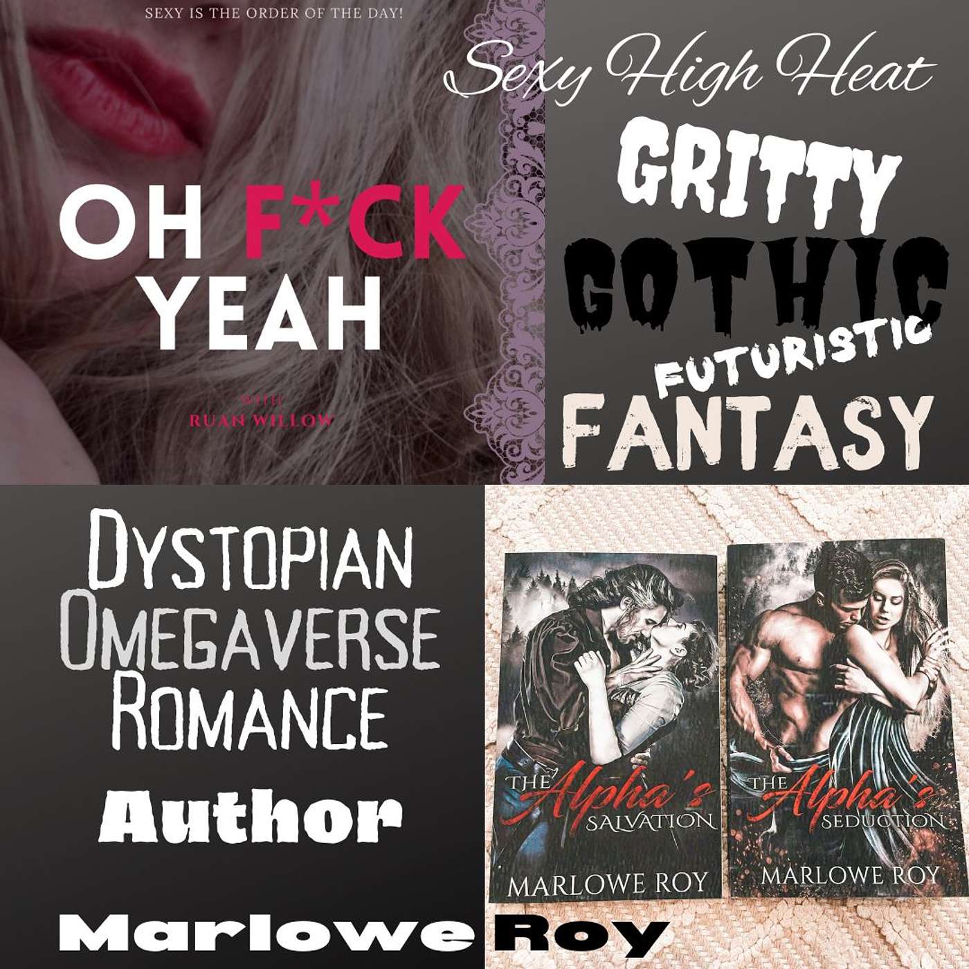 Sexy Gritty Gothic Dystopian High Heat Omegaverse Romance Author Marlowe Roy Interview and Book Excerpt Narrated by Ruan