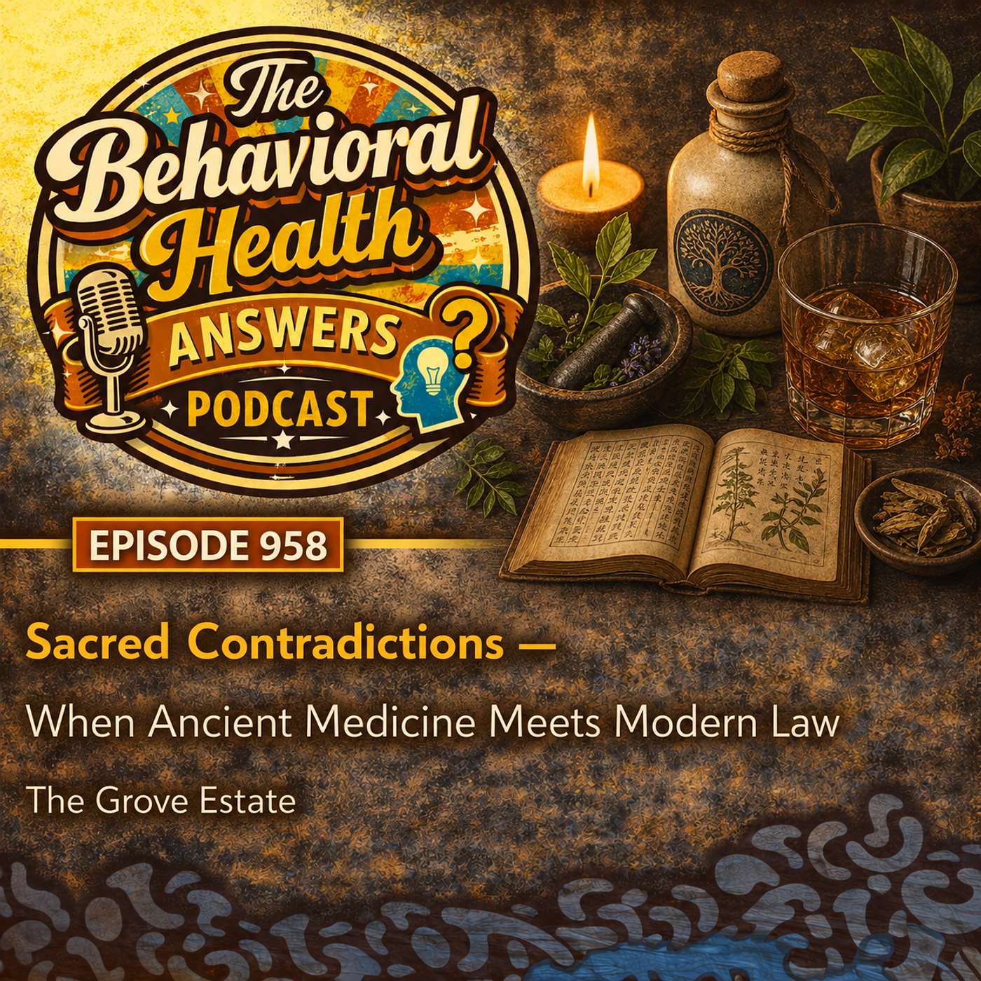 Episode 958: Sacred Contradictions - When Ancient Medicine Meets Modern Law | The Grove Estate episode artwork