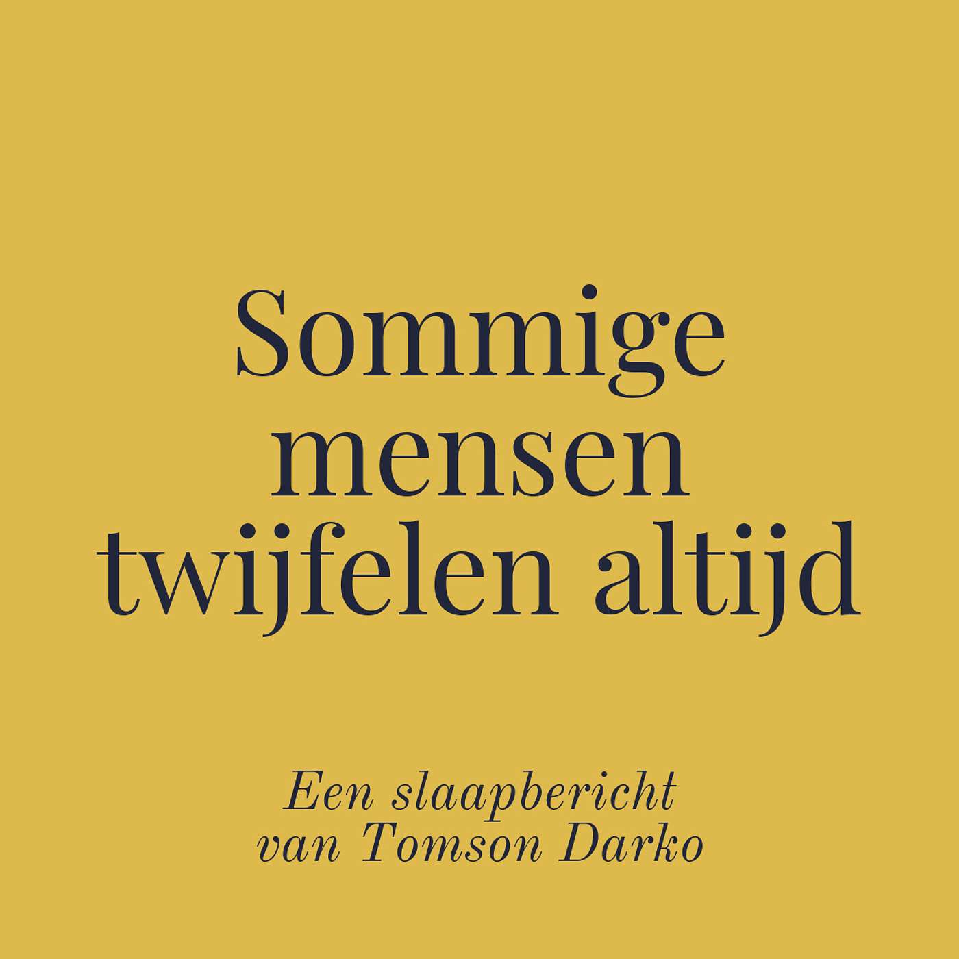 In slaap vallen met melancholie van Tomson Darko