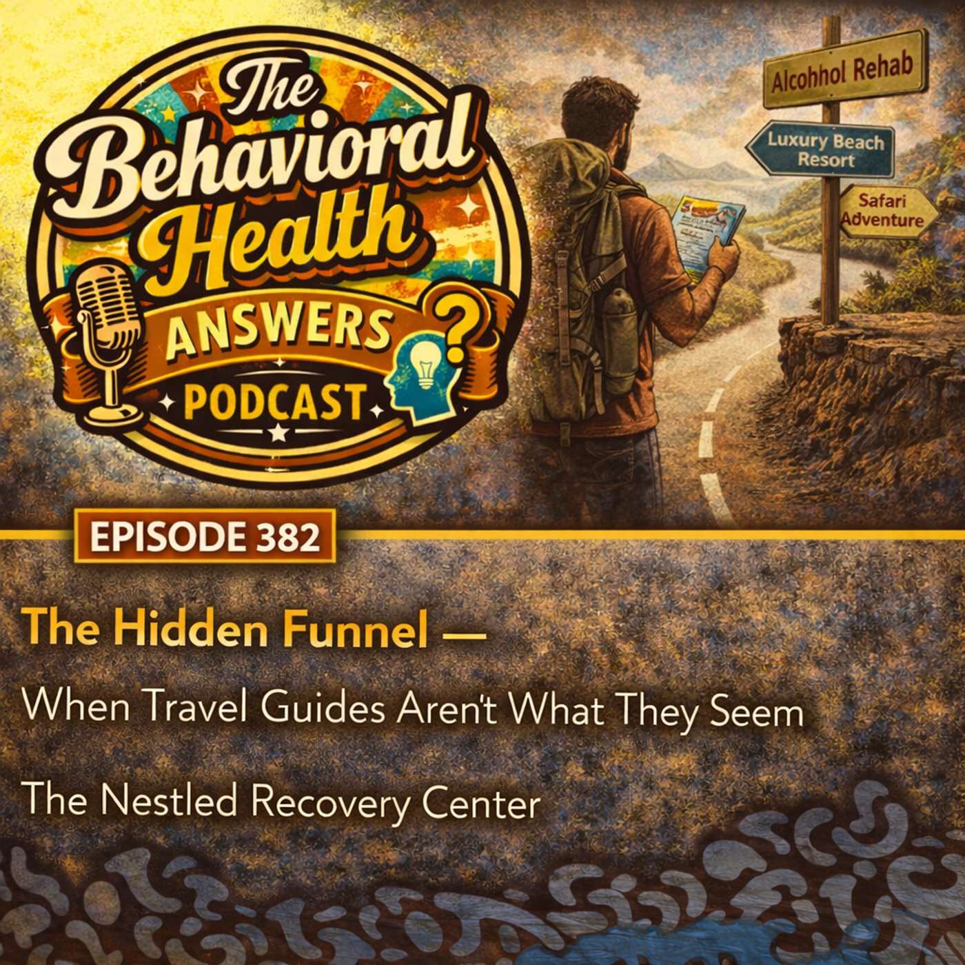 Episode 382: The Hidden Funnel - When Travel Guides Aren't What They Seem | The Nestled Recovery Center episode artwork