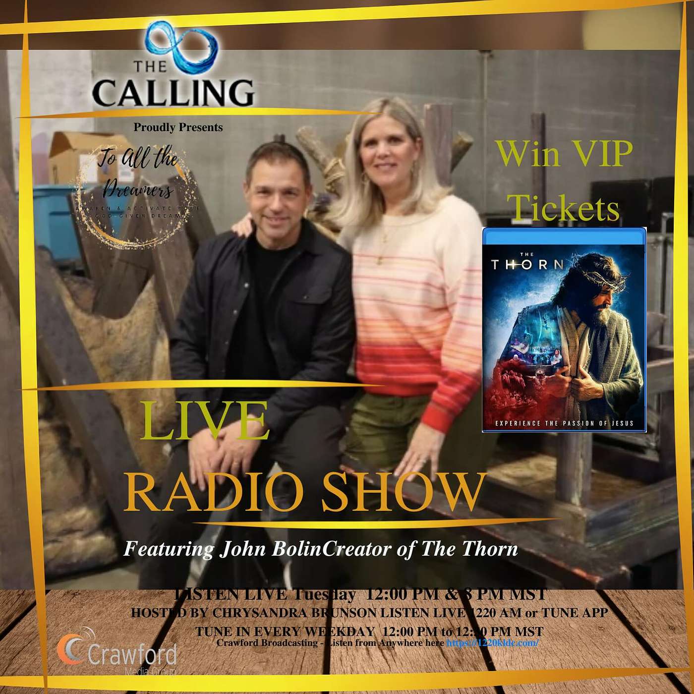 The Thorn CEO & Founder's John and Sarah Bolin on To All the Dreamer's Radio Show March 13, 2024