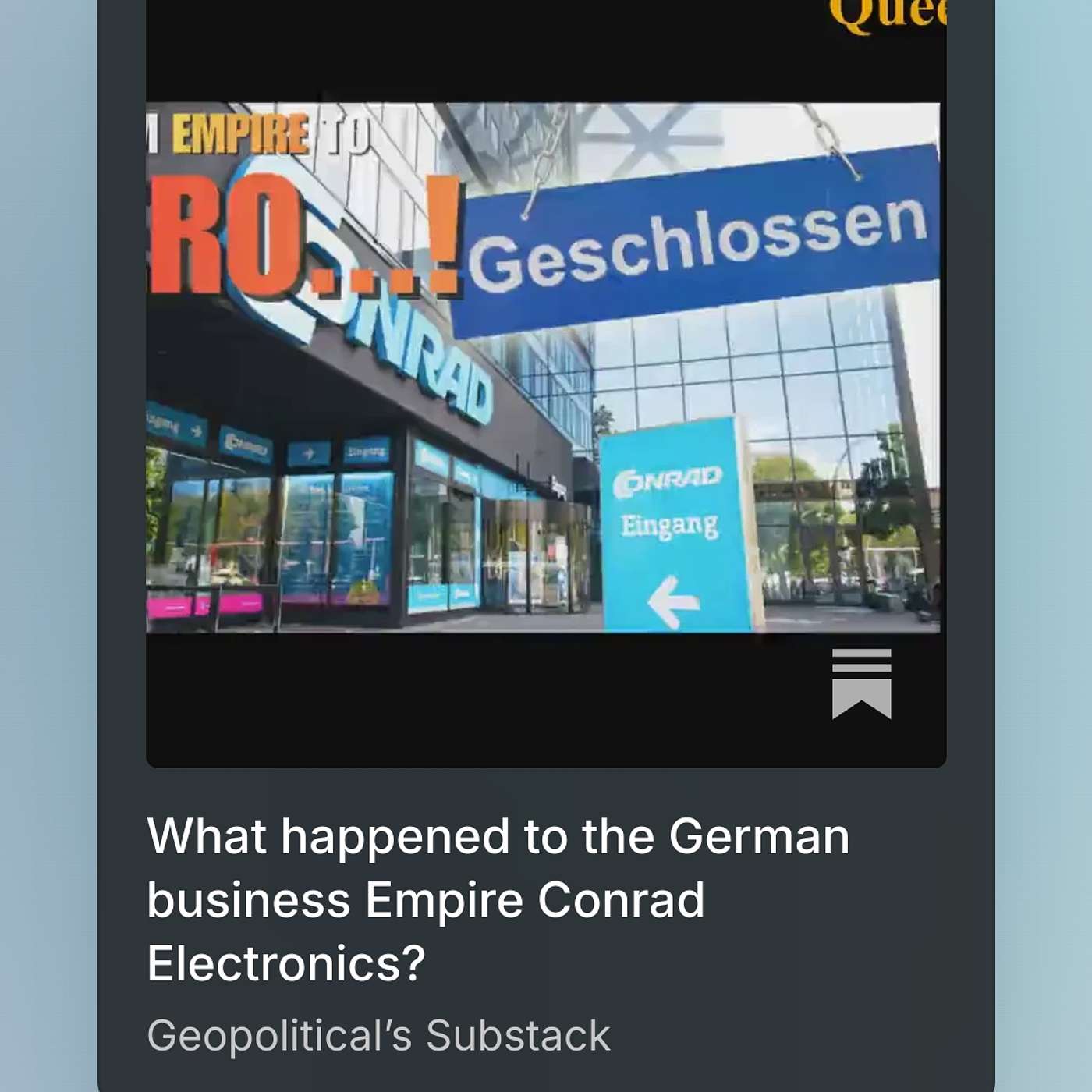 How Amazon Broke Conrad Electronics in Germany episode artwork