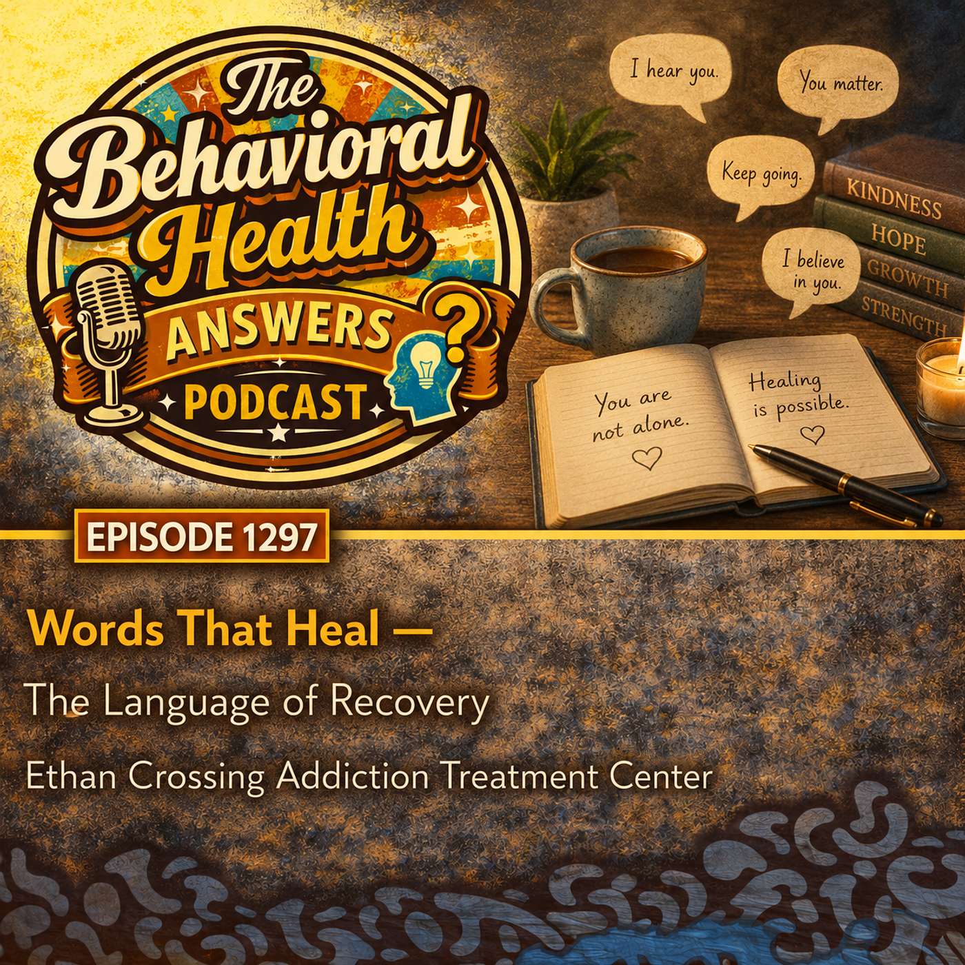 Episode 1297: Words That Heal - The Language of Recovery | Ethan Crossing Addiction Treatment Center episode artwork