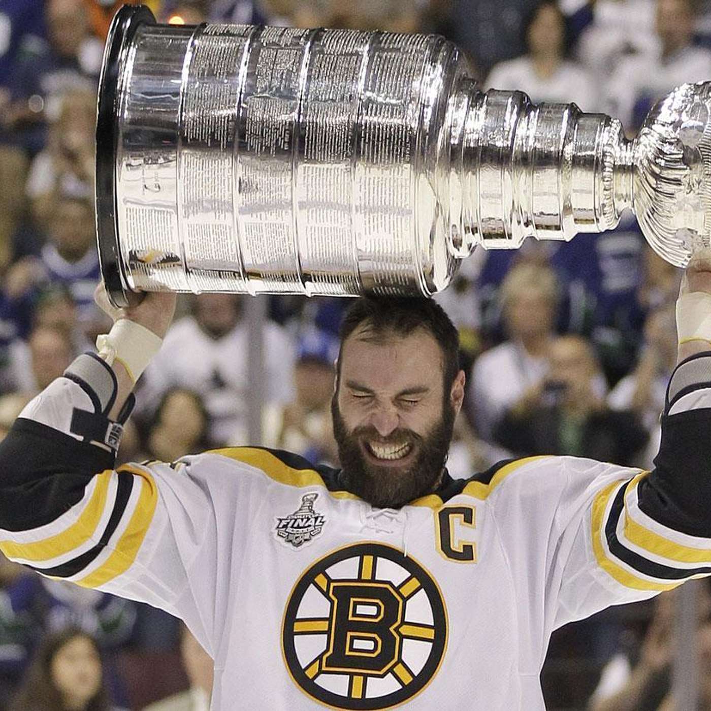 cover of episode (Episode 114) "Boston Bruins" Defenseman, The Captain: Zdeno Chara.