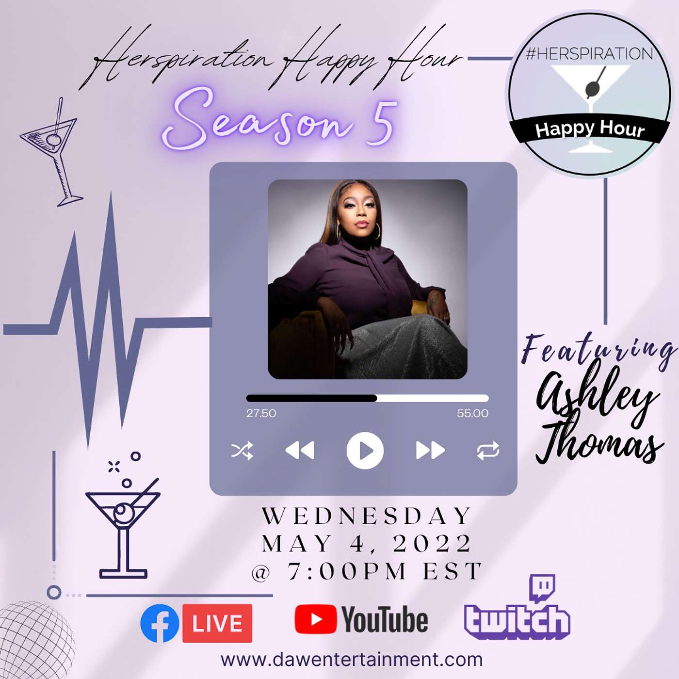 Herspiration Happy Hour, Season 5, Eps. 18: Divorcing The Game w/ Ashley Thomas episode artwork