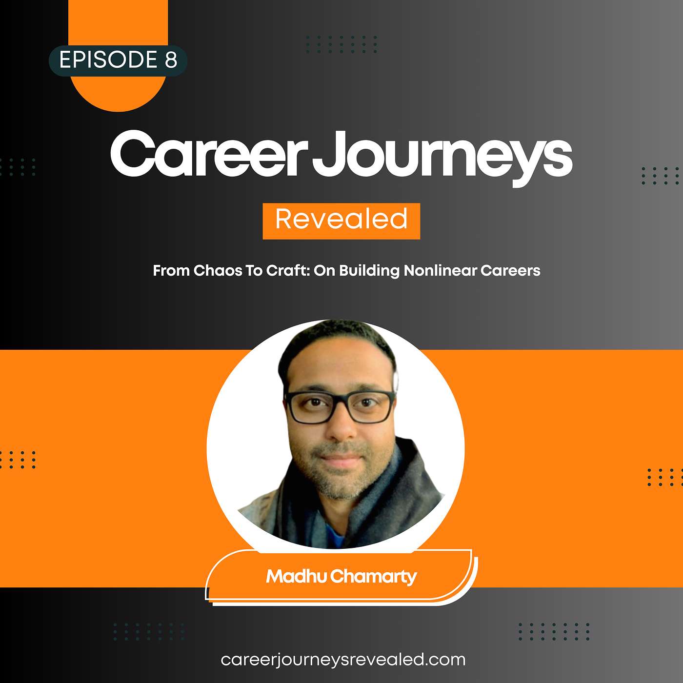 Ep. 8 - From Chaos To Craft: On Building Nonlinear Careers With Madhu Chamarty episode artwork