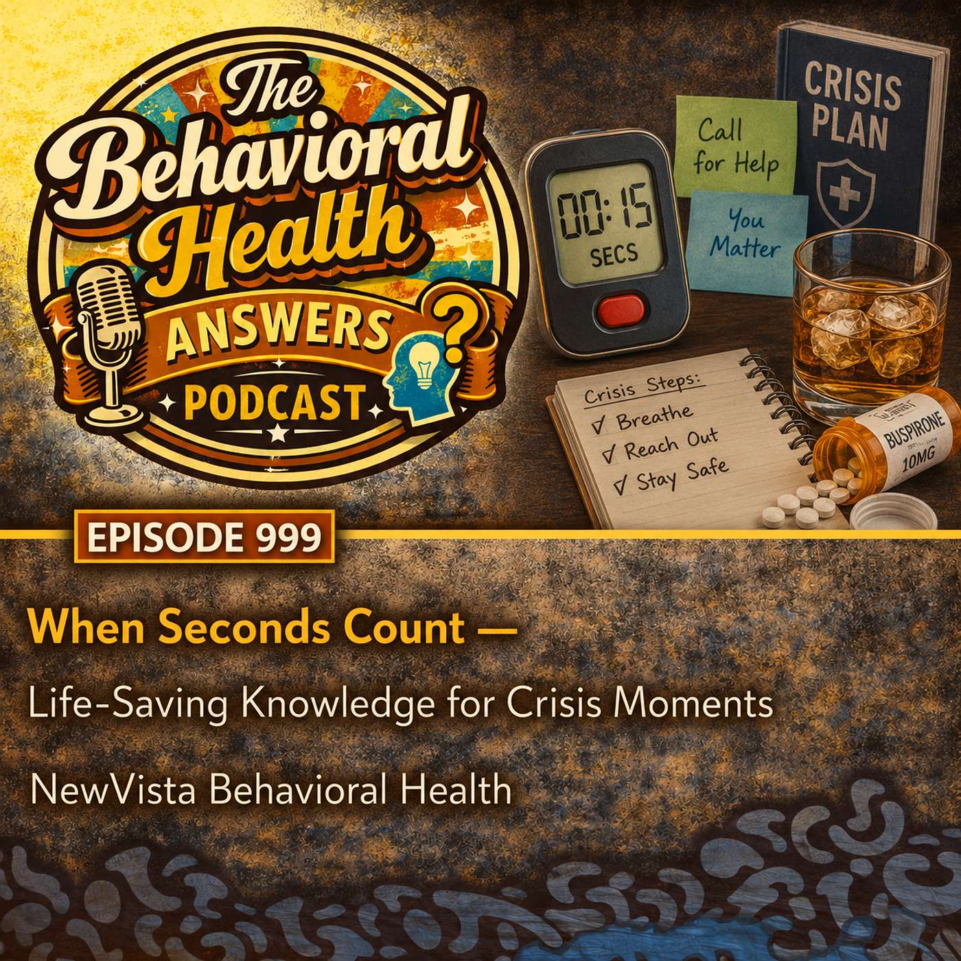 Episode 999: When Seconds Count - Life-Saving Knowledge for Crisis Moments | NewVista Behavioral Health episode artwork