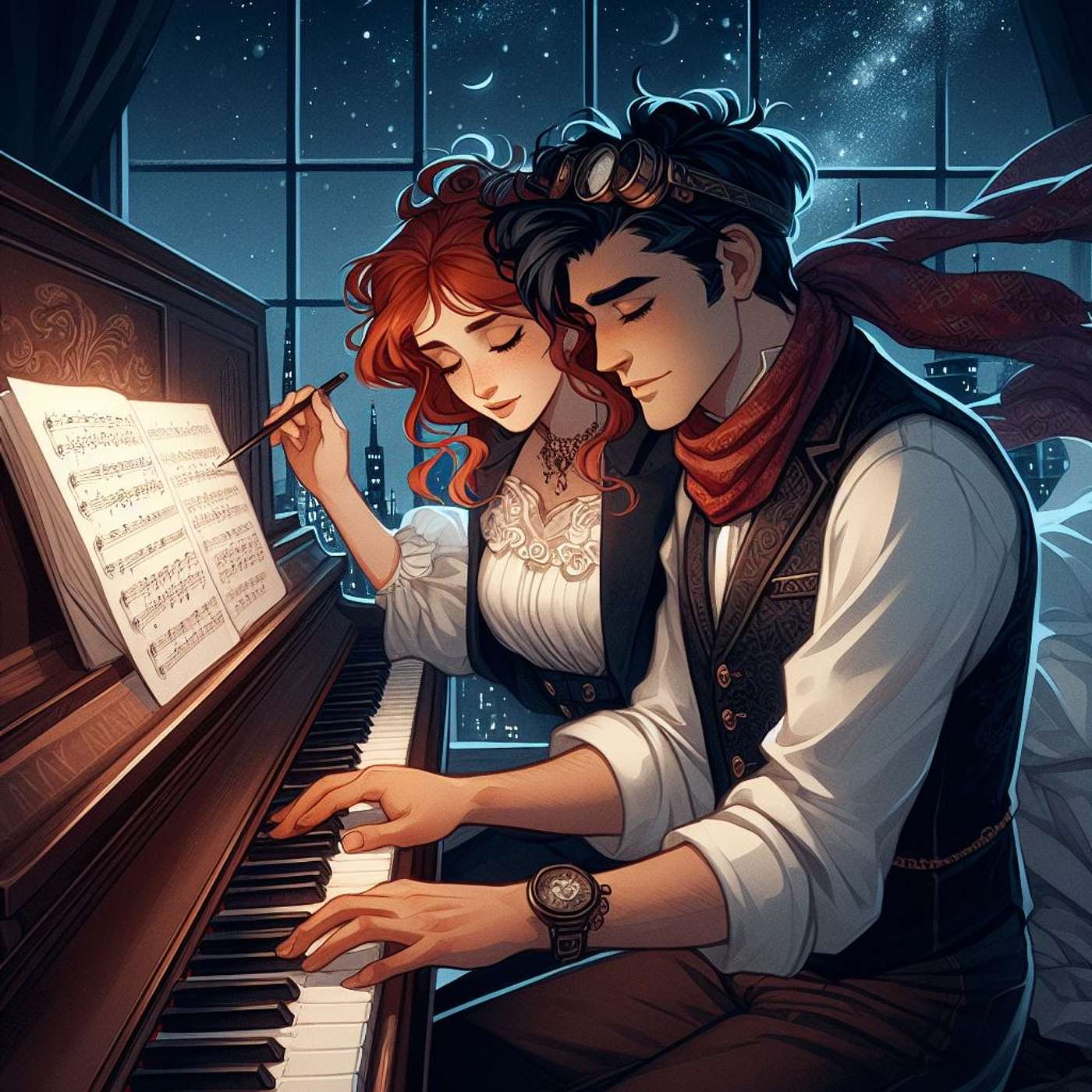 C5T29 Midnight Comes piano sketch Nicholas Mazzio Lauren Mazzio The Rain