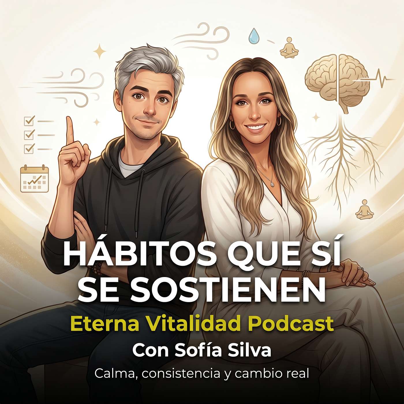 Hábitos sin fuerza de voluntad: cómo cambiar cuando estás estresado (respiración, disciplina y entorno) | Sofía Silva episode artwork