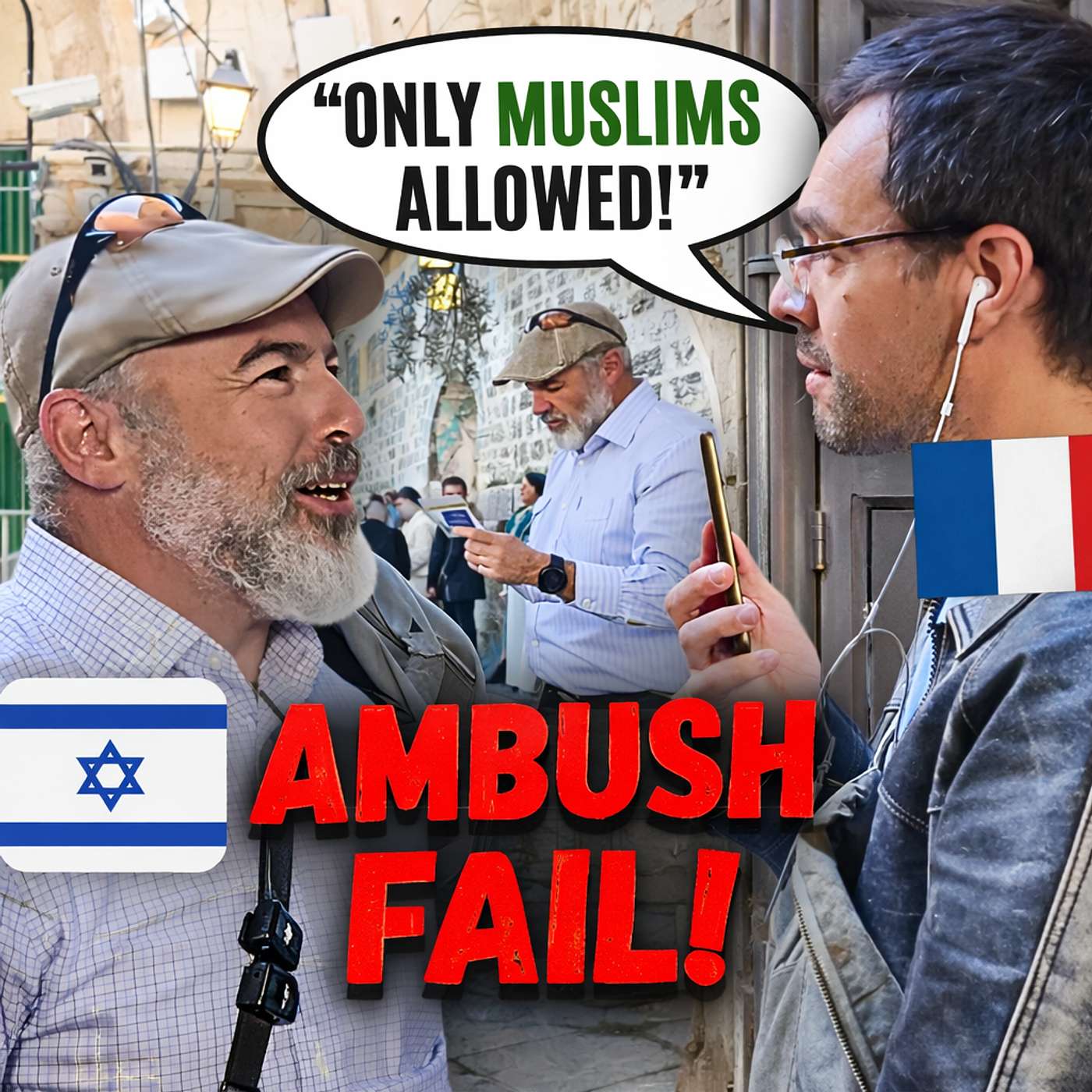 Hostile Press CONFRONTS Me For Praying on The Temple Mount - backfires instantly!