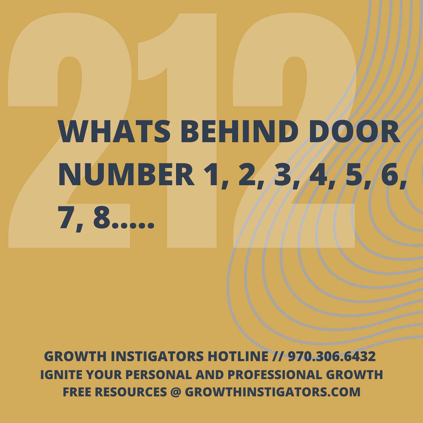 #212 Whats behind door number 1, 2, 3, 4, 5, 6, 7, 8….. episode artwork