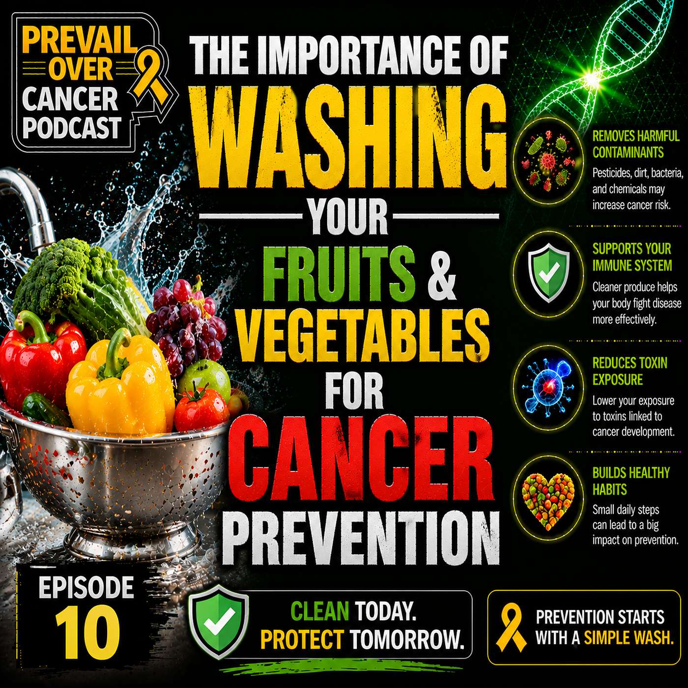 The Importance Of Washing Your Fruits & Vegetables For Cancer Prevention episode artwork